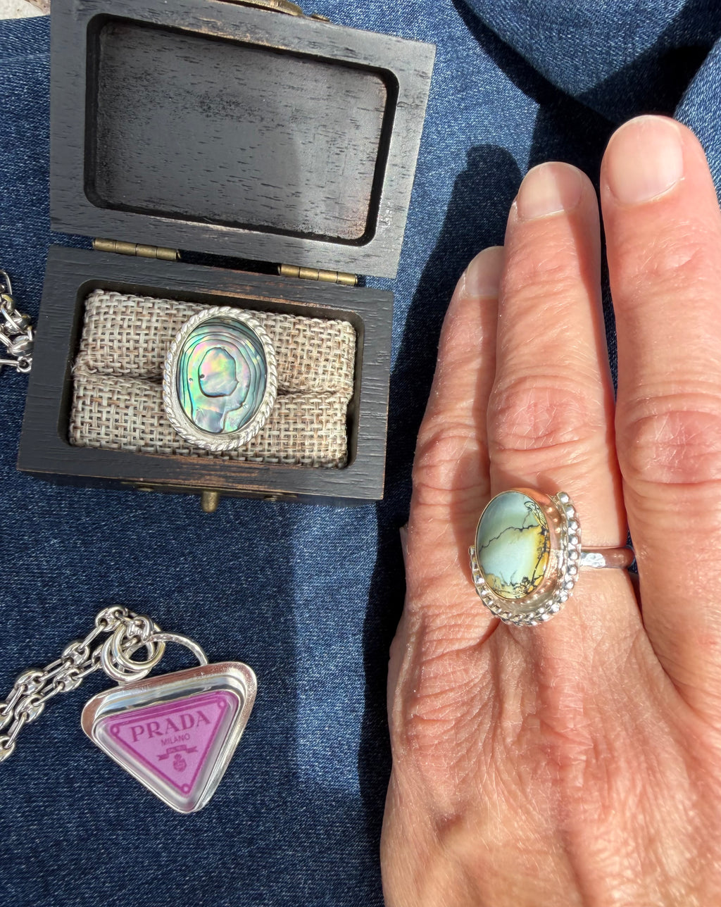 "NEW" Just added to the site! Abalone Shell Ring!!
