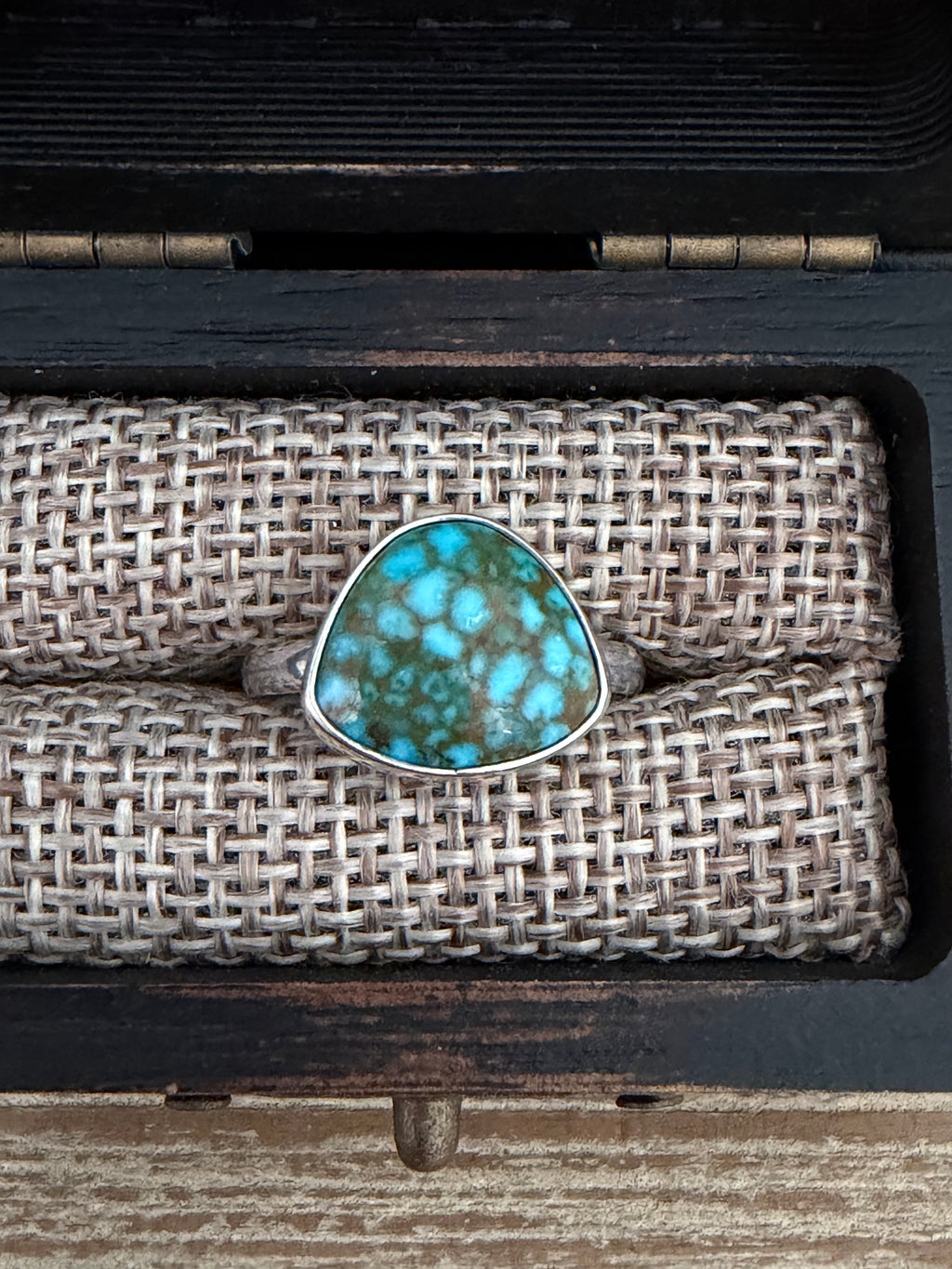 Just Added to the Site! Red Web Kingman Turquoise Every Day Ring! Size 8!