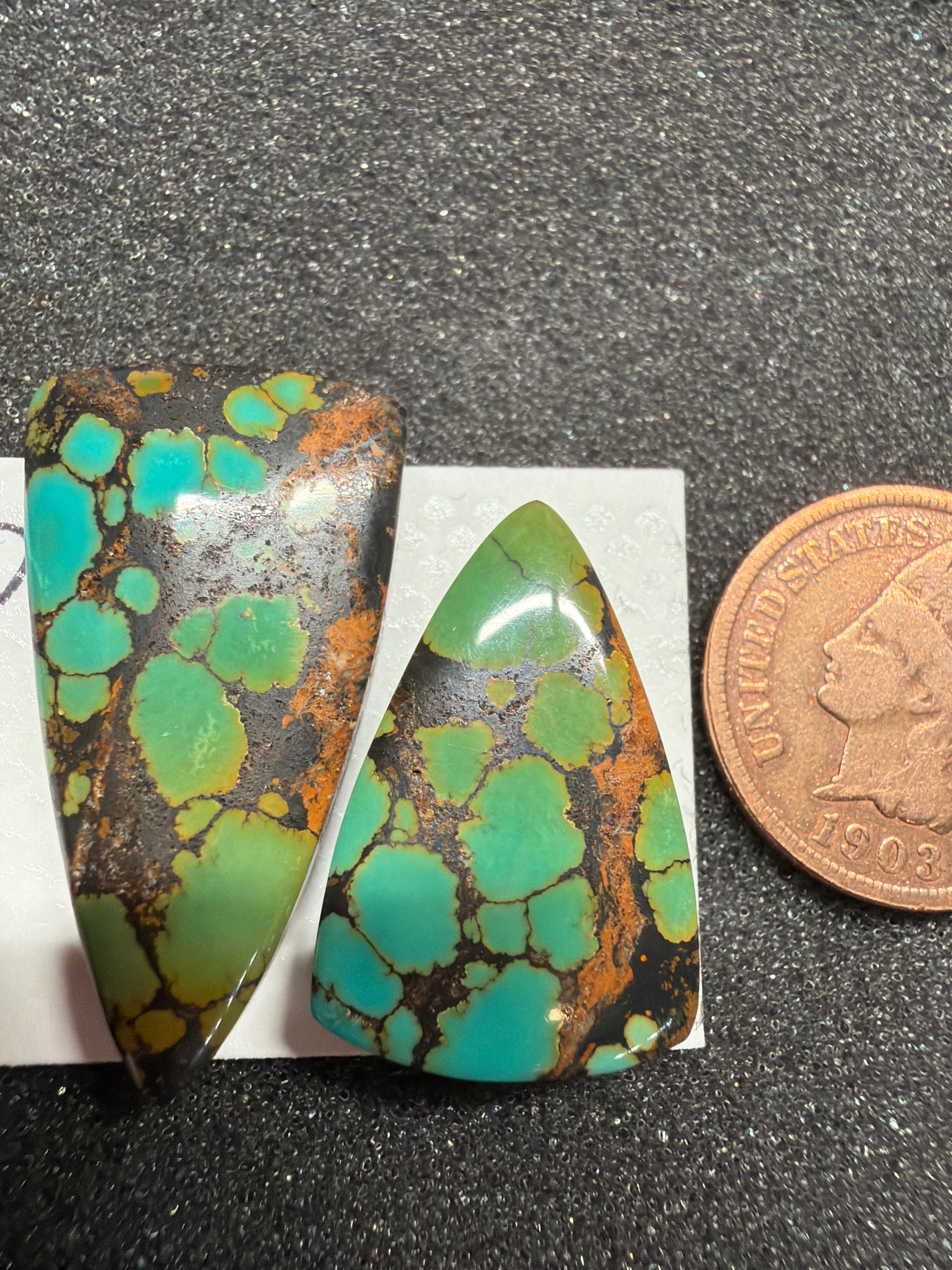 Two Stones for One Low Price! Polychrome Hubei Turquoise!