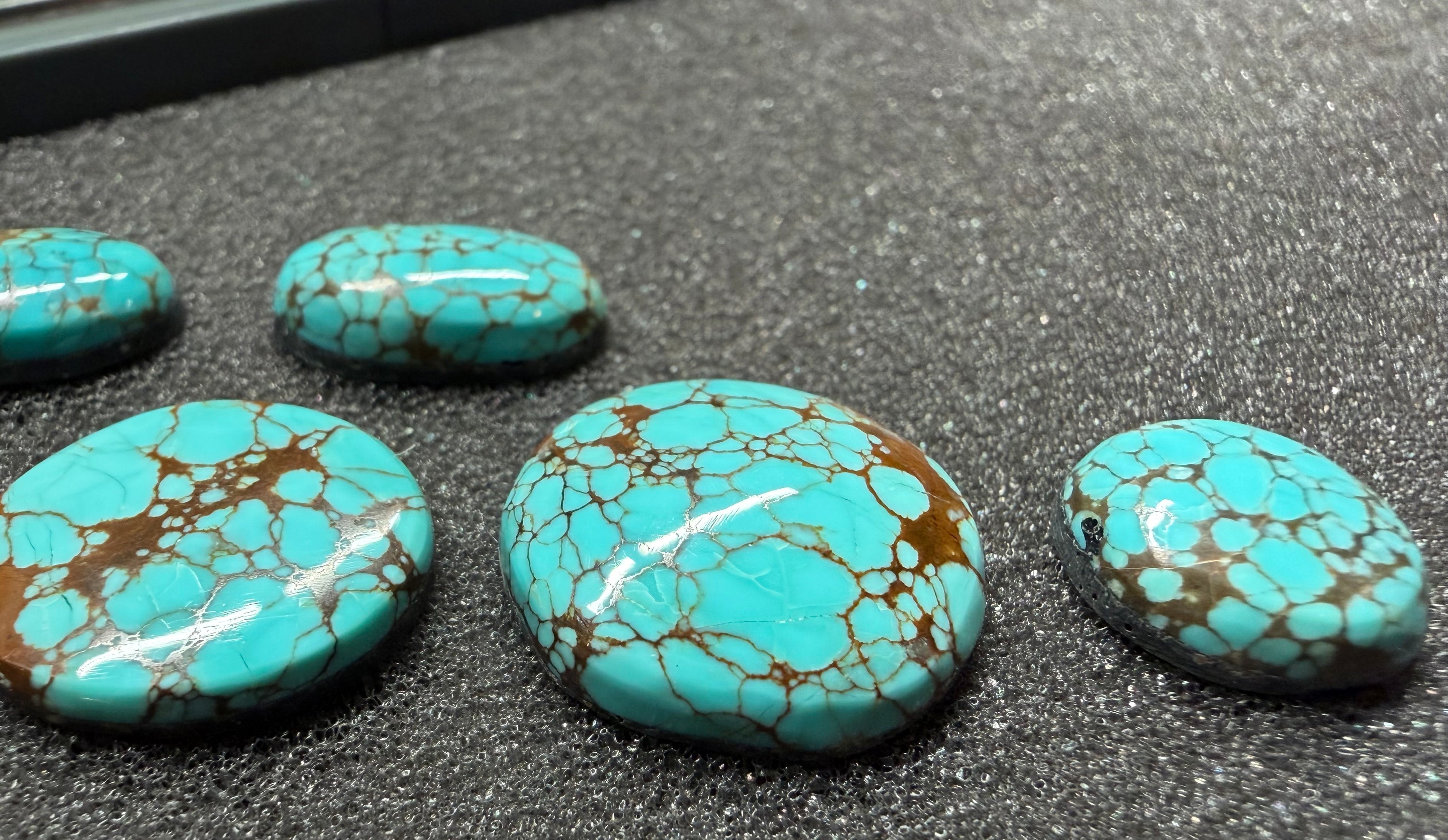 Classic Western Designs Look Amazing with Sierra Nevada Turquoise! (6-Stone Set)