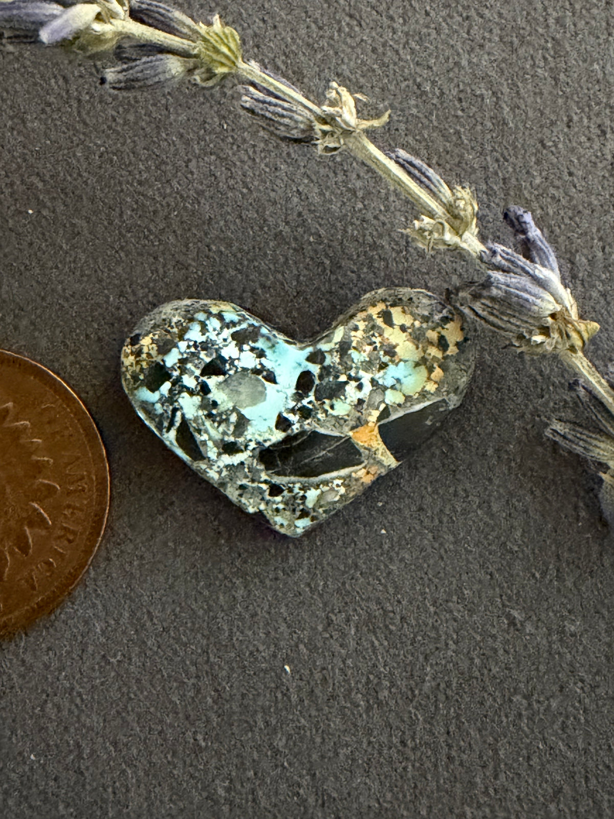 This Heart Shaped Cab is Gorgeous! It is "Natural Blue Moon" Turquoise! On Sale!