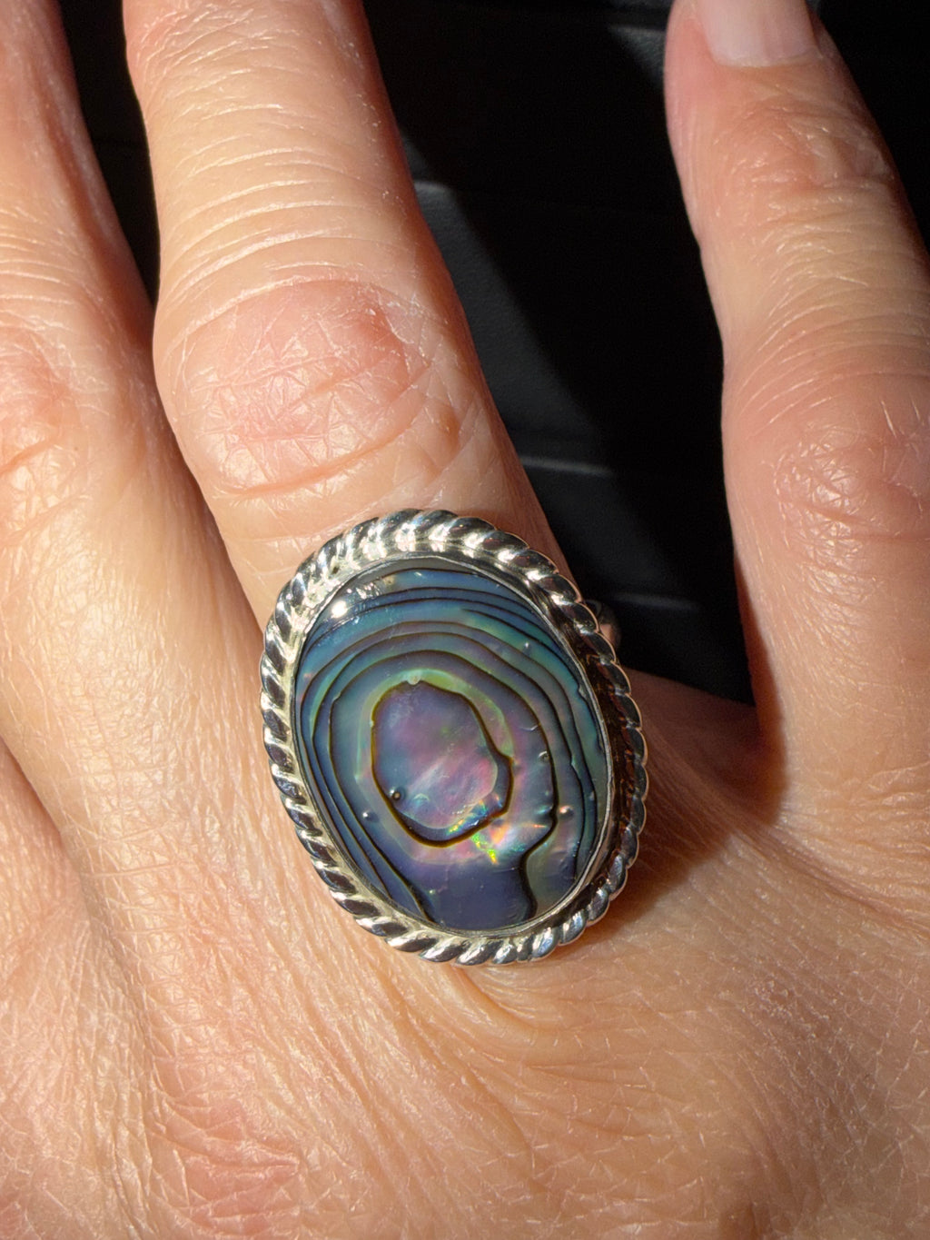 "NEW" Just added to the site! Abalone Shell Ring!!