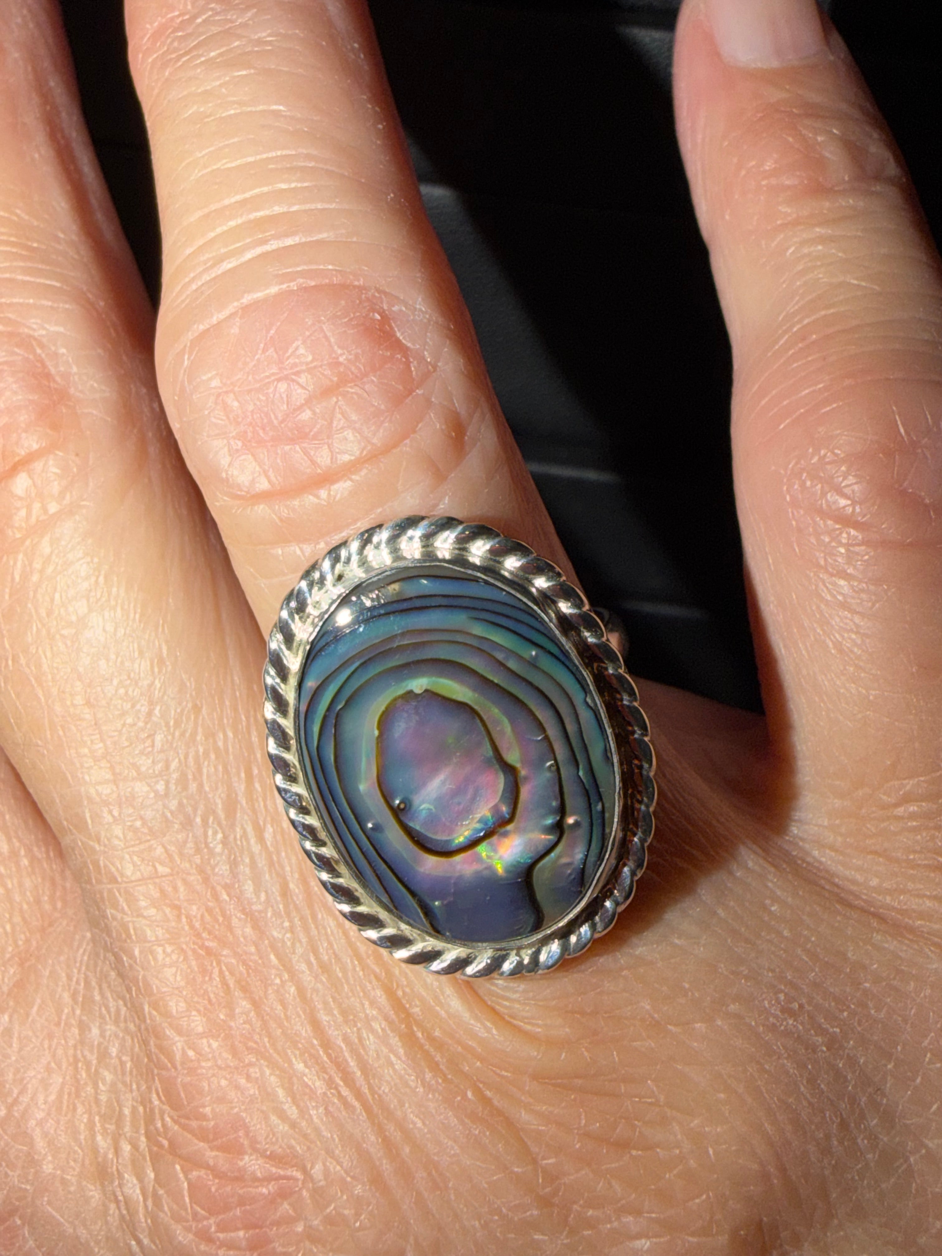 "NEW" Just added to the site! Abalone Shell Ring!!