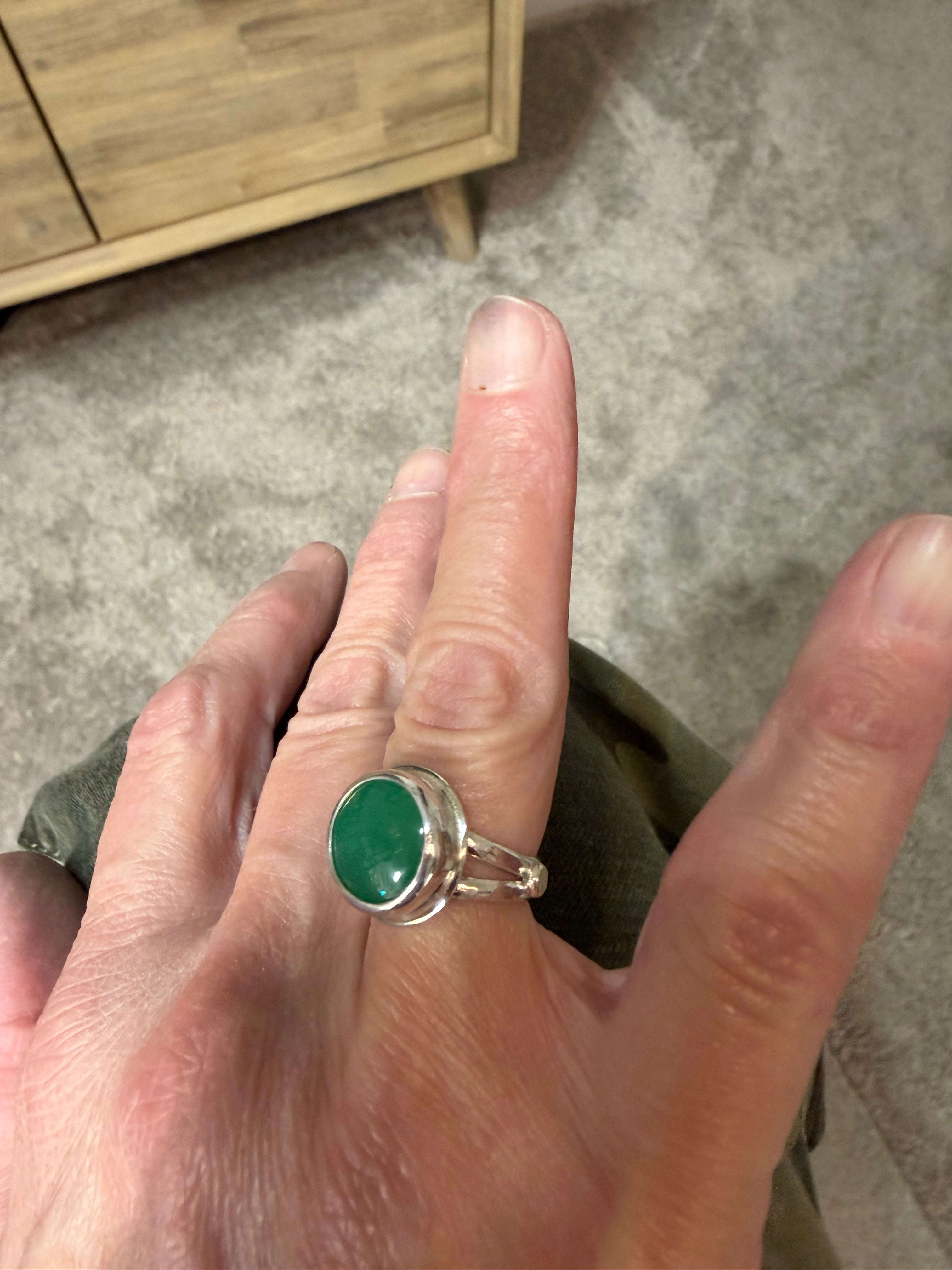 "NEW Listing" Australian Chrysoprase Ring, Size 6.5.