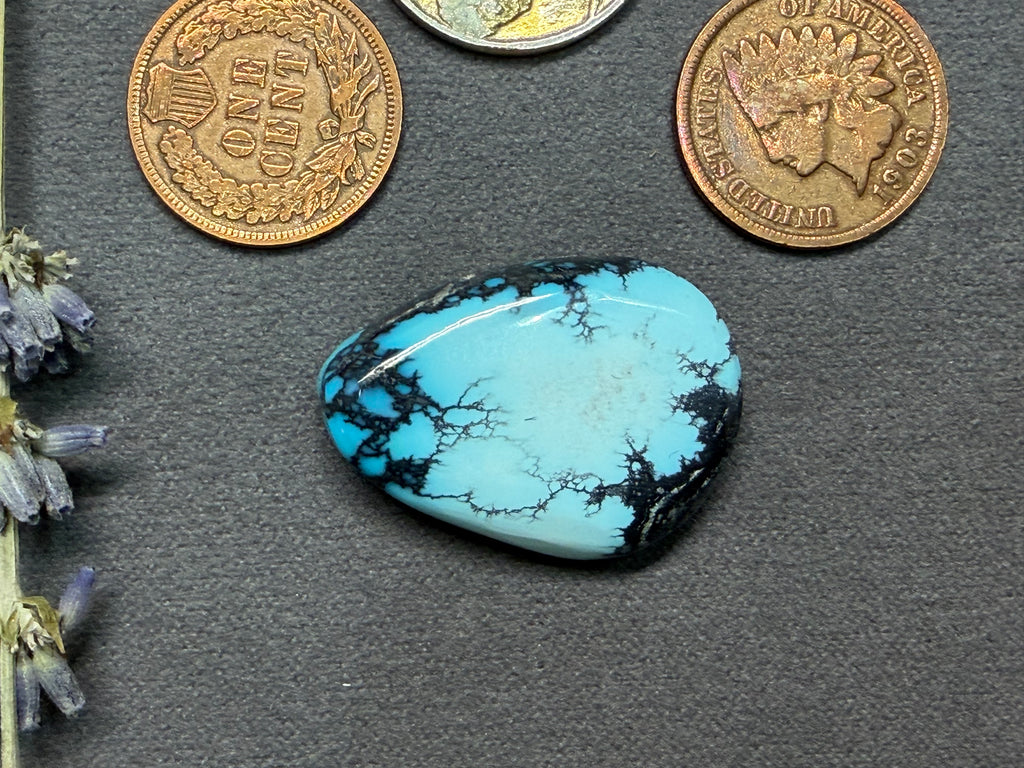 This is a gorgeous, Bisbee Turquoise Cabochon! Yes, it's On Sale!
