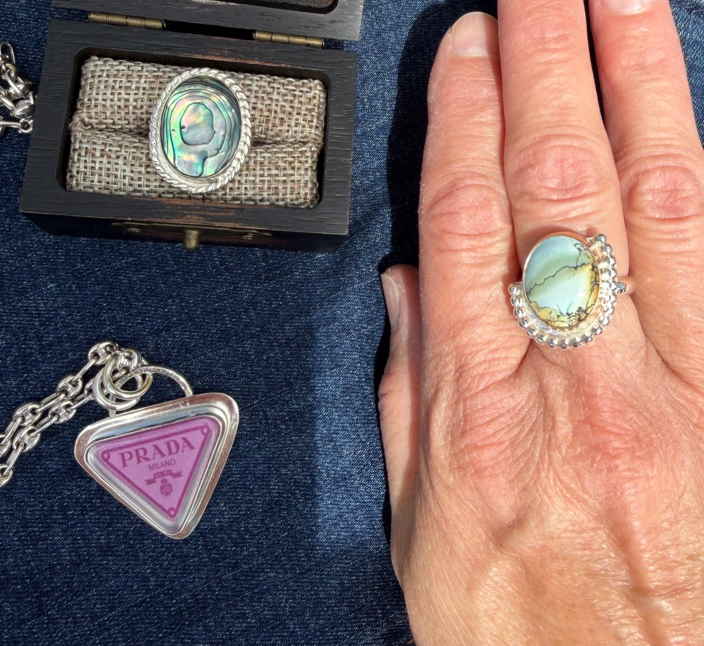"NEW" Just added to the site! Abalone Shell Ring!!