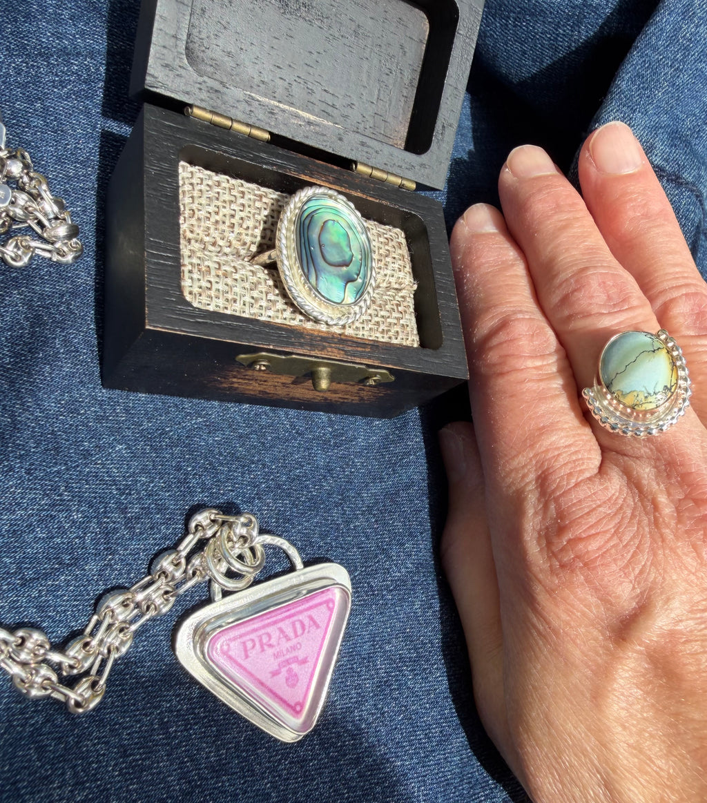 "NEW" Just added to the site! Abalone Shell Ring!!