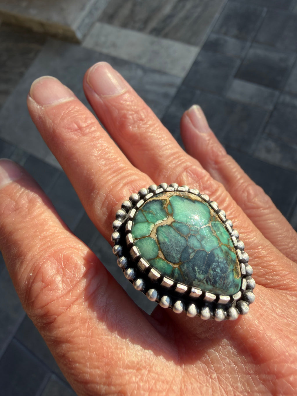 Blue Boy Variscite Statement Ring!!