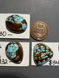 Royston Blue Horizon x 3 stones for customer J. DeBolt only please