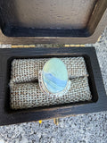 All Natural Polychrome White River set in Sterling Silver!! On Sale!