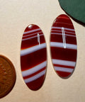 A Pair of Sardonyx! Stunning!  - High Quality Sardonyx - On Sale! (Unbacked)