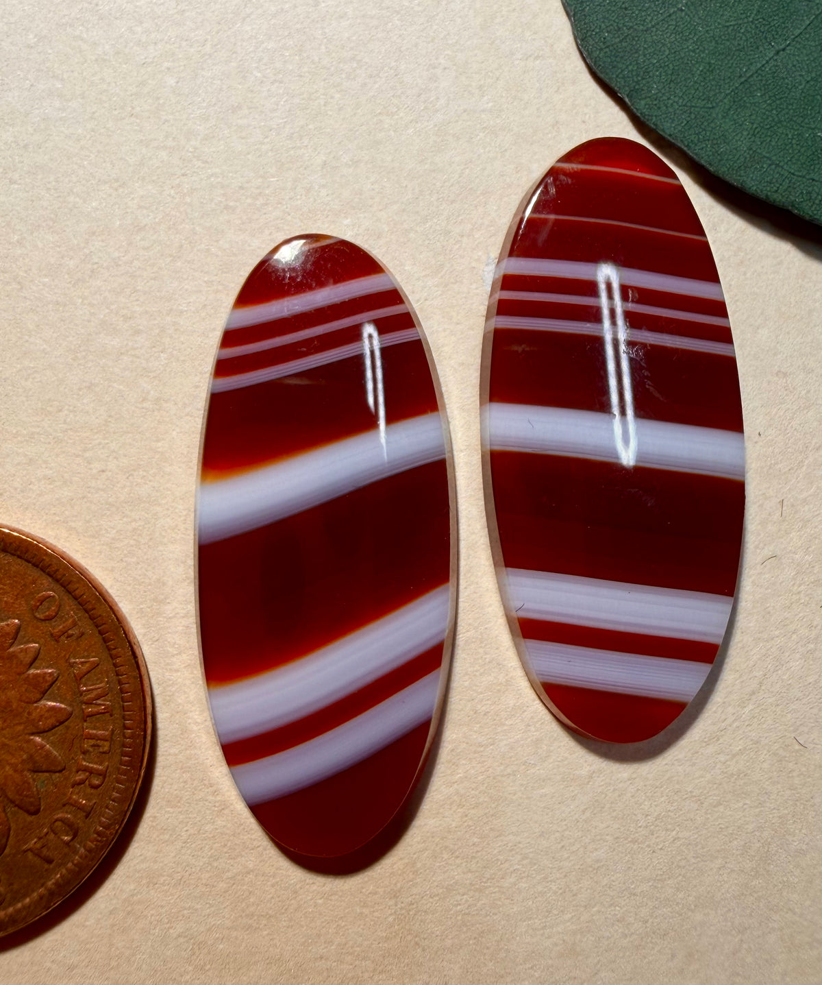 A Pair of Sardonyx! Stunning!  - High Quality Sardonyx - On Sale! (Unbacked)