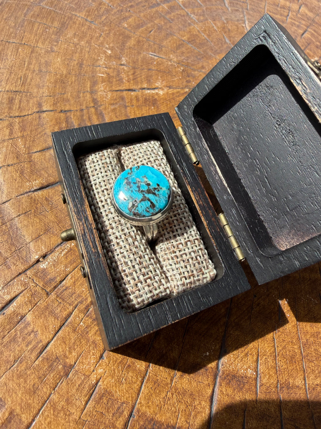Persian Blue Turquoise and Sterling Silver Ring!! Oh My!