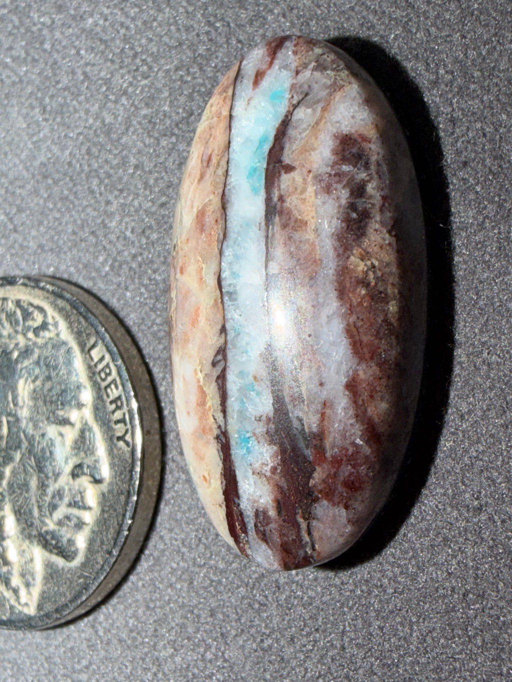 So Incredibly Unique and Stunning - Bisbee Turquoise Cabochon! On Sale!