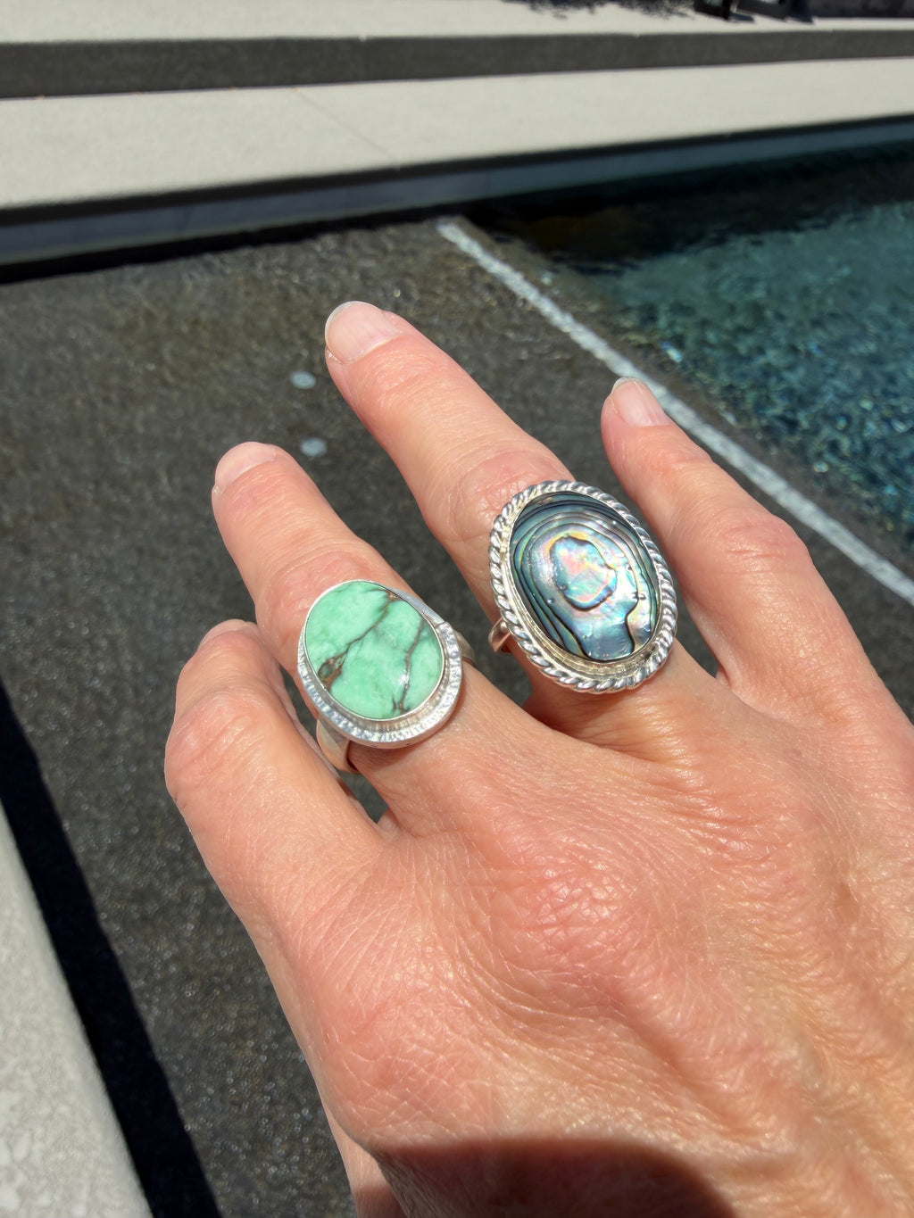 "NEW" Just added to the site! Abalone Shell Ring!!