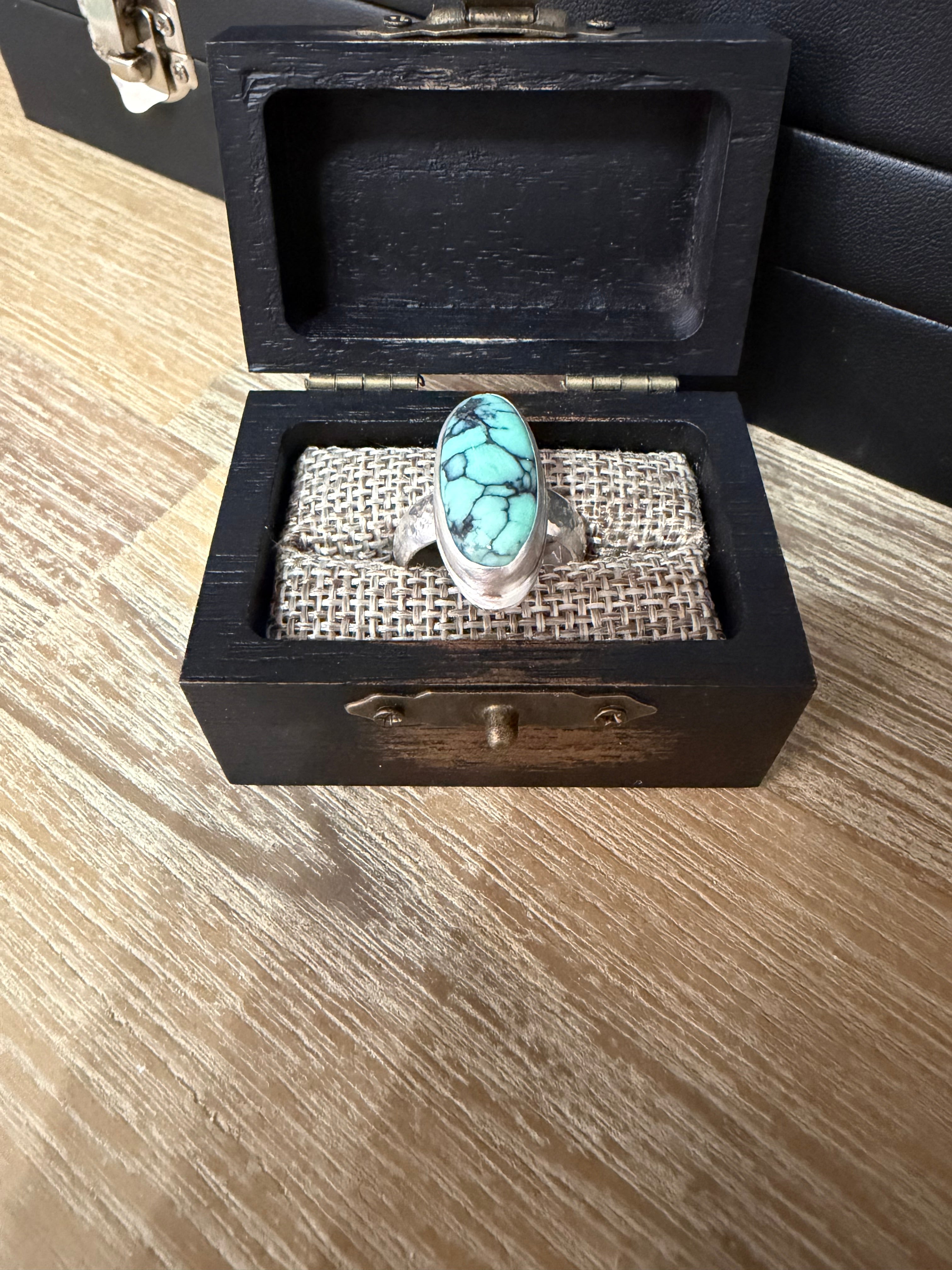 On Sale Now! Persian Variscite stone set in Sterling Silver! OH MY GAWD!!!