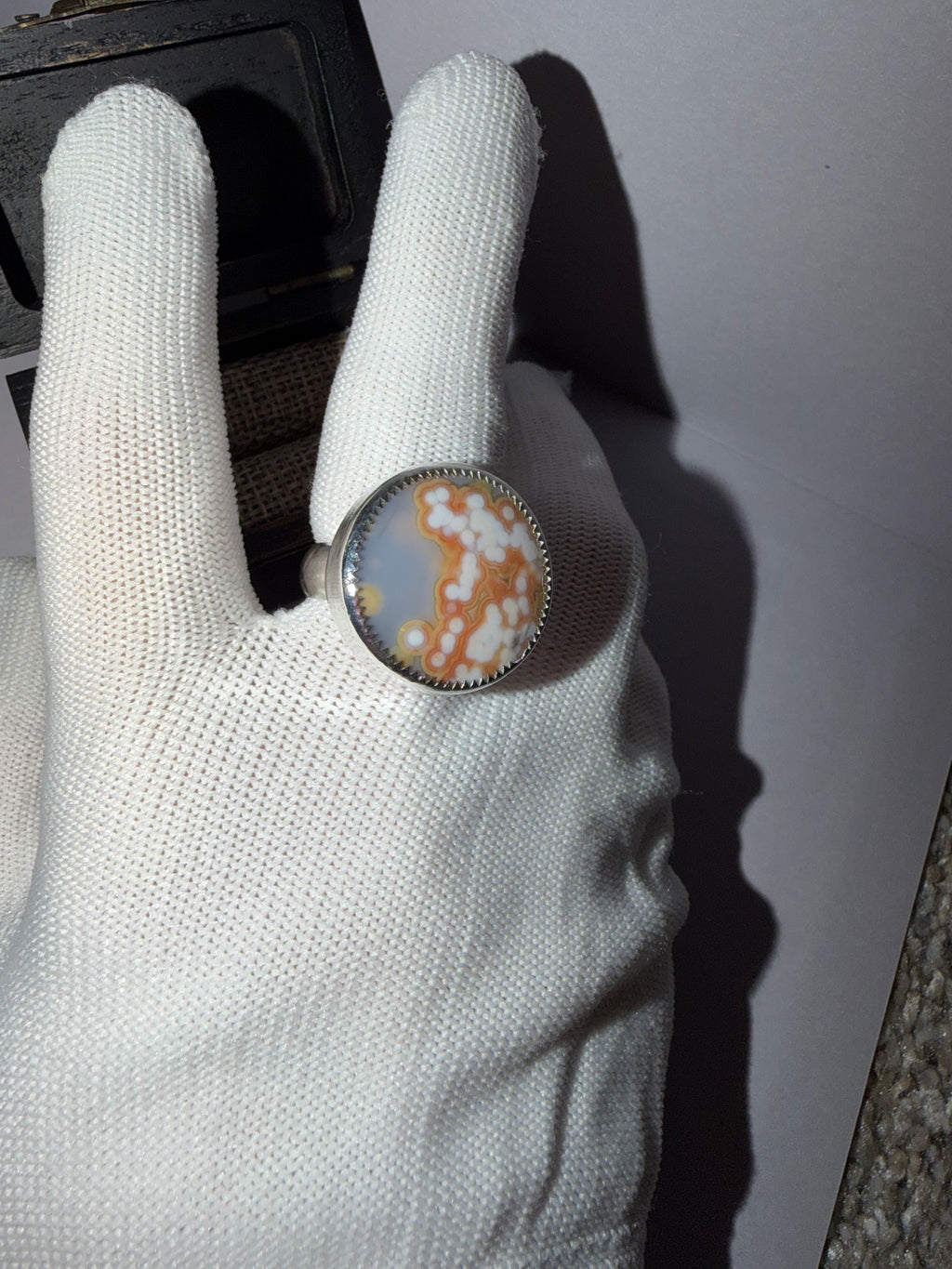 Big and Bold! Chunky Ocean Jasper "Orb" Statement Ring!