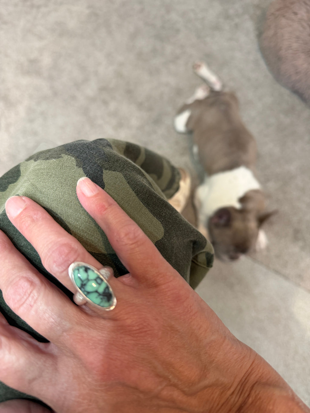 On Sale Now! Persian Variscite stone set in Sterling Silver! OH MY GAWD!!!