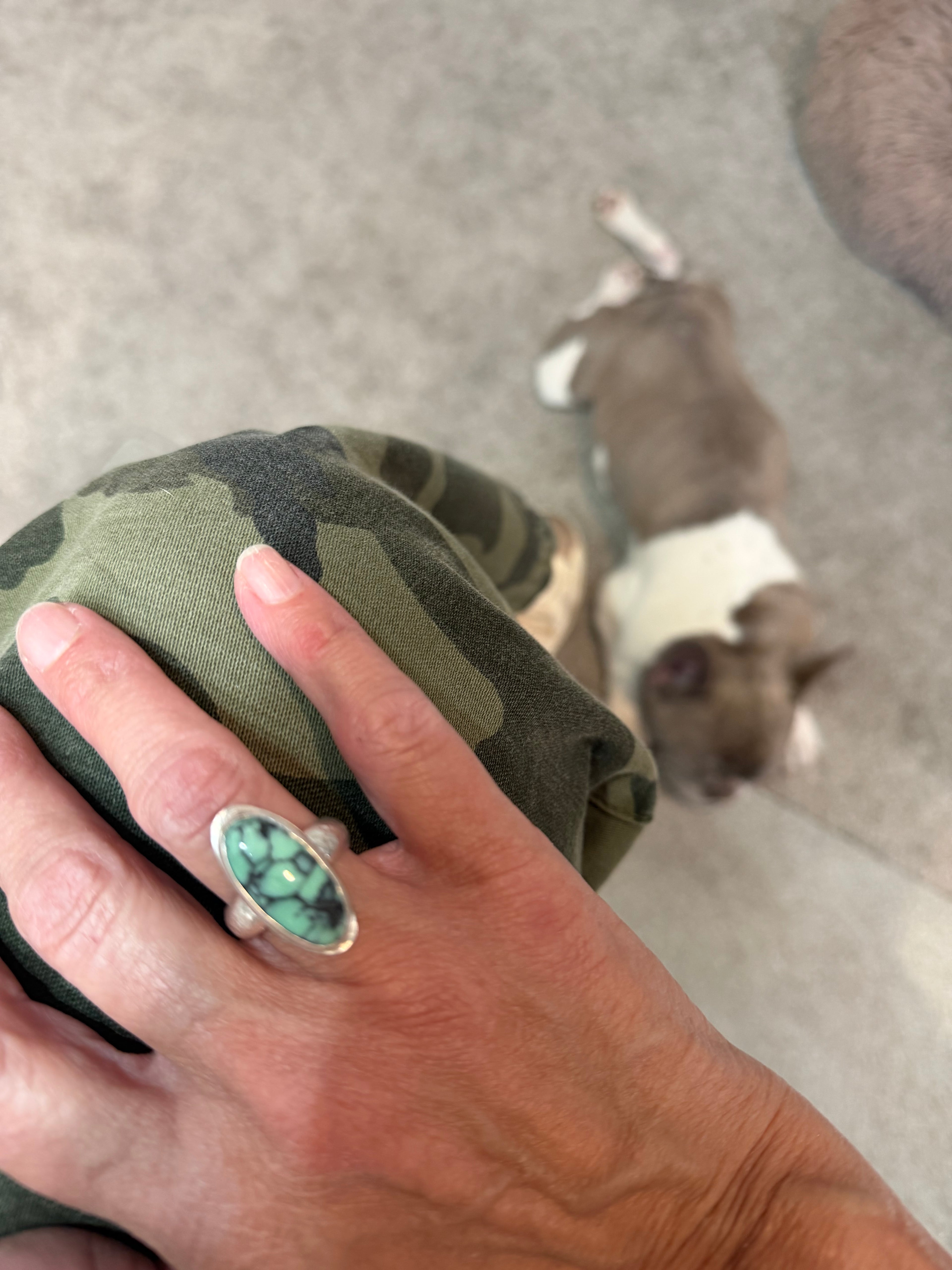 On Sale Now! Persian Variscite stone set in Sterling Silver! OH MY GAWD!!!