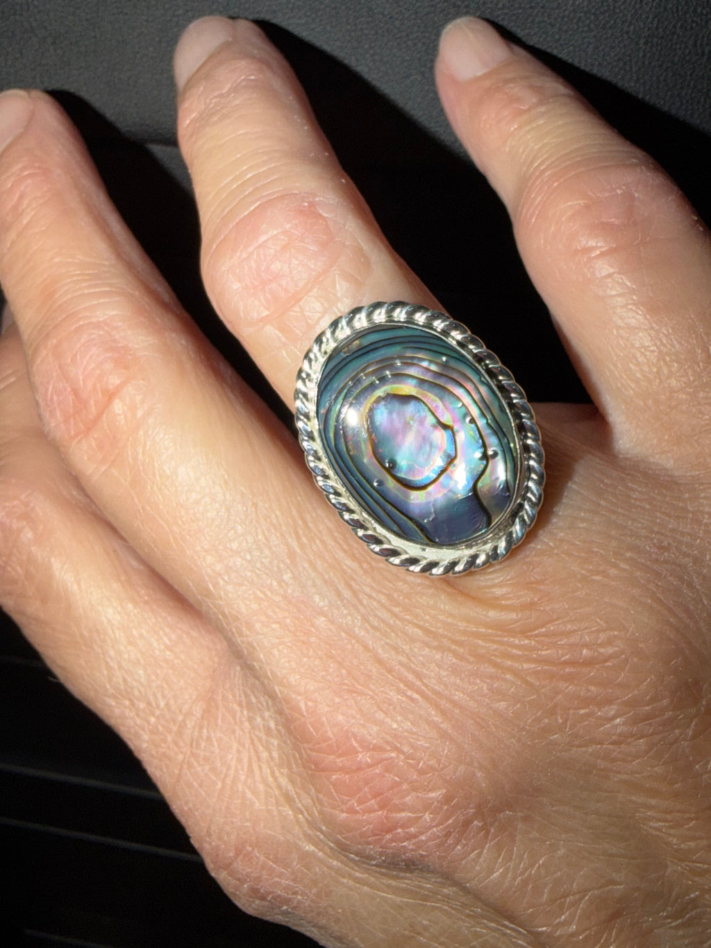 "NEW" Just added to the site! Abalone Shell Ring!!