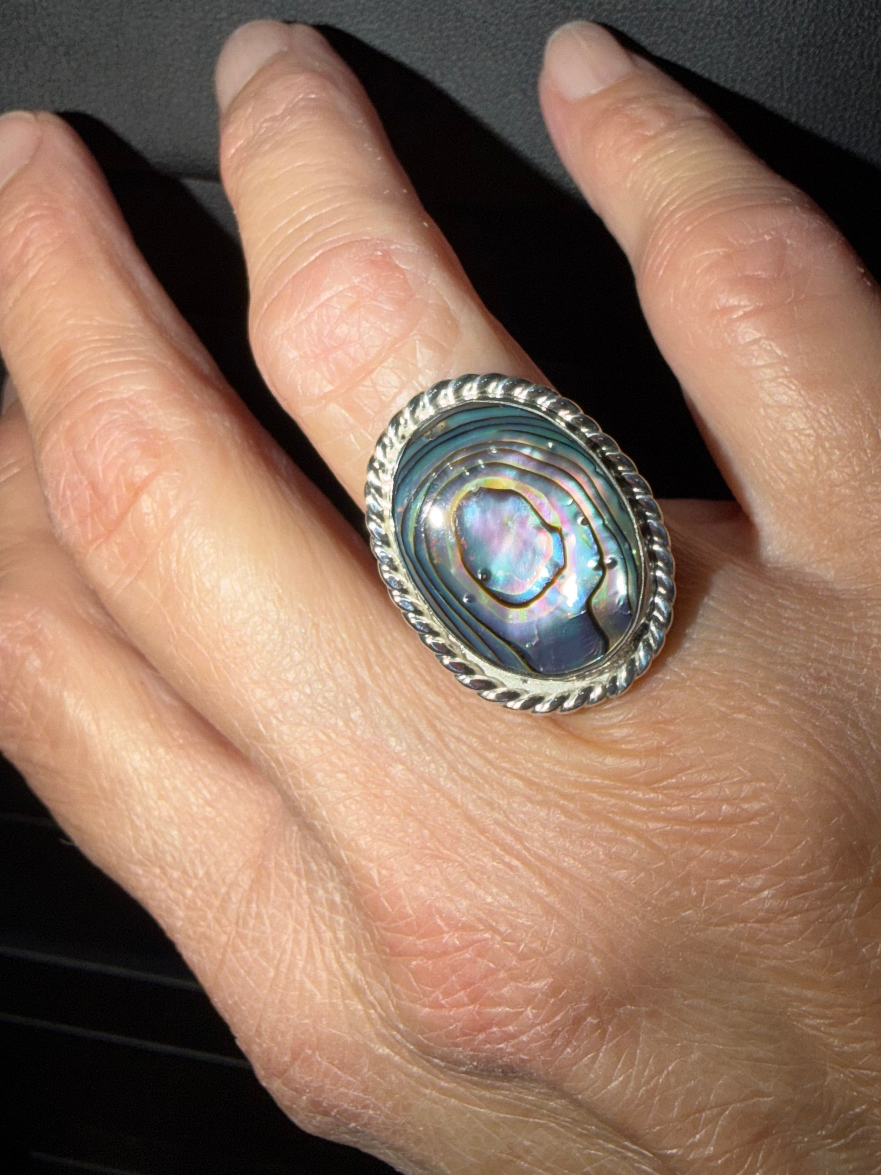"NEW" Just added to the site! Abalone Shell Ring!!