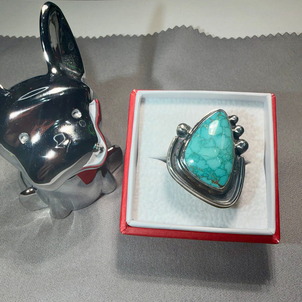 Rare Blue Carico Lake Turquoise Ring! One of a Kind!!