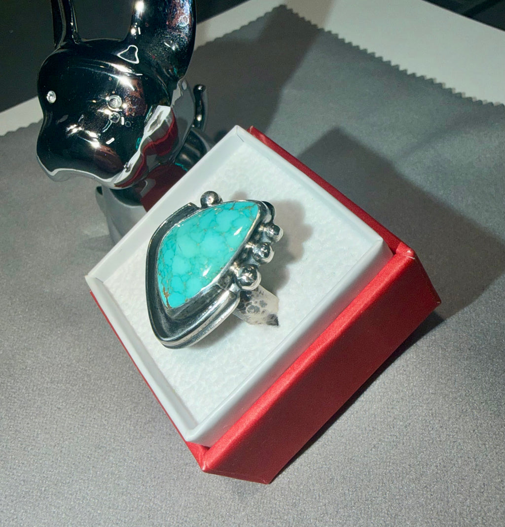 Rare Blue Carico Lake Turquoise Ring! One of a Kind!!