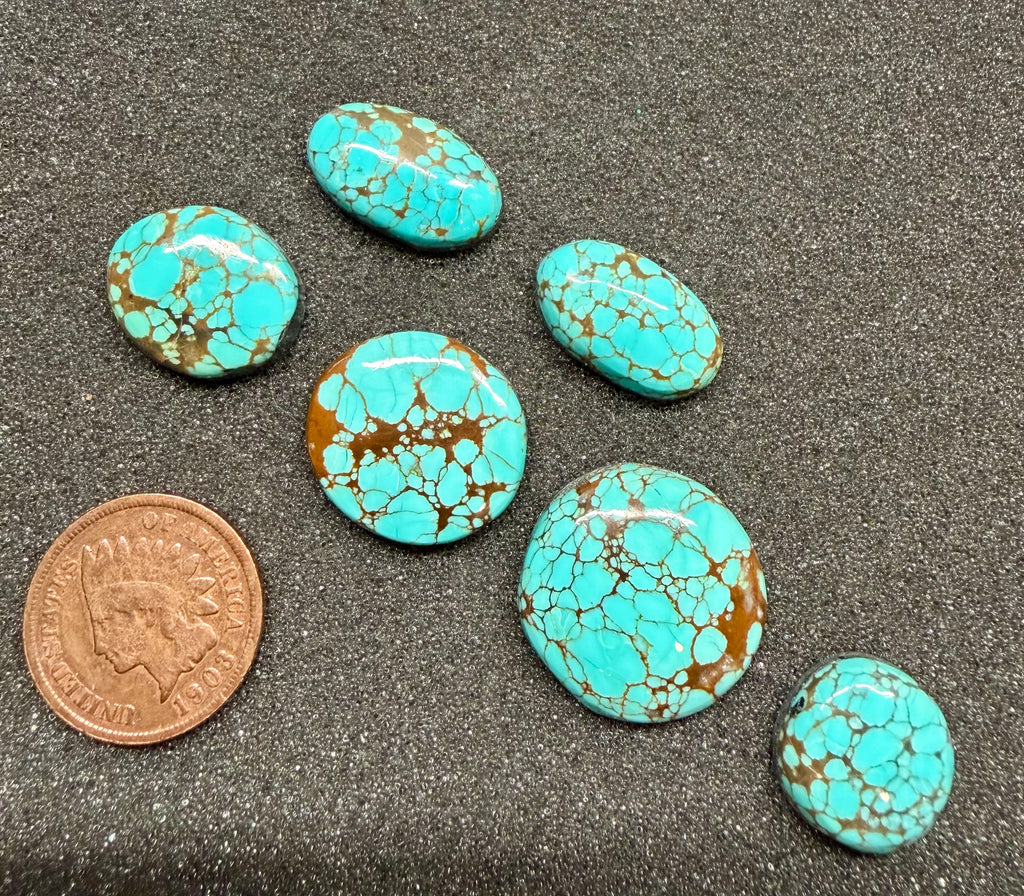 Classic Western Designs Look Amazing with Sierra Nevada Turquoise! (6-Stone Set)