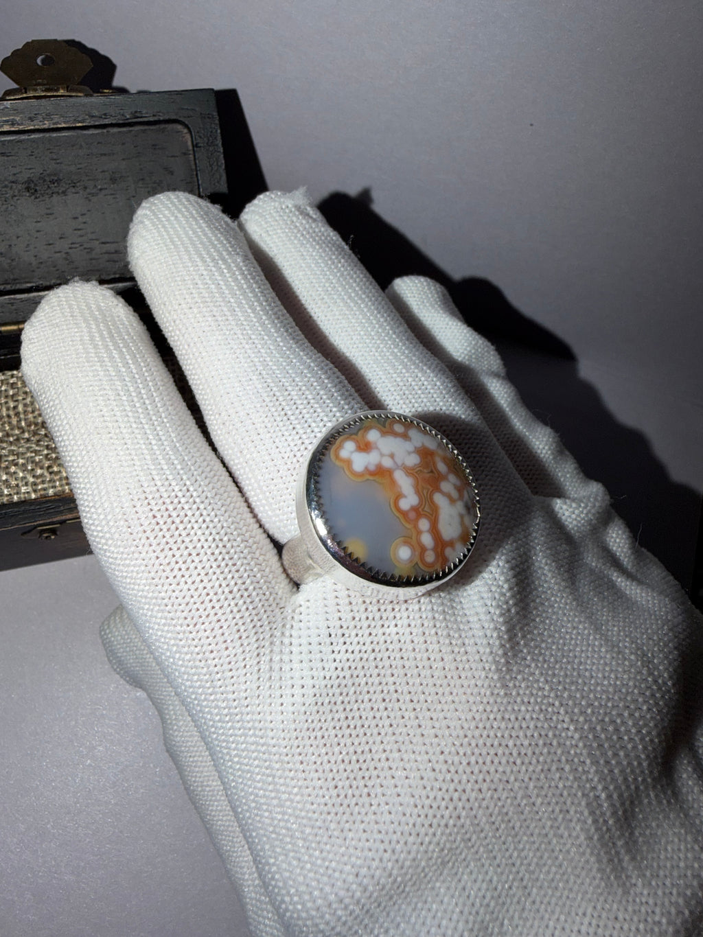 Big and Bold! Chunky Ocean Jasper "Orb" Statement Ring!
