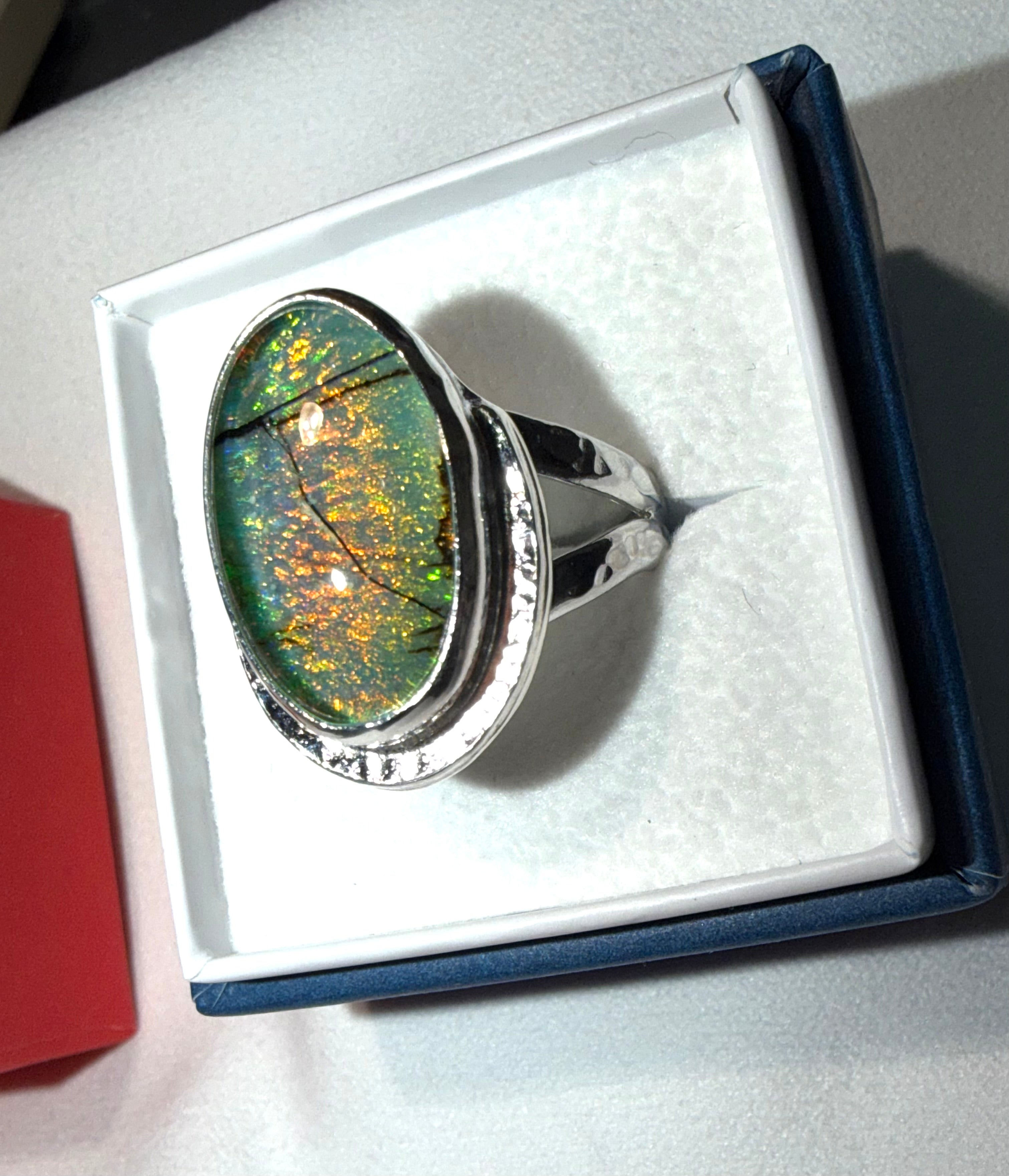 Just Listed!! Size 8.5! Quartz and Monarch Opal Ring!