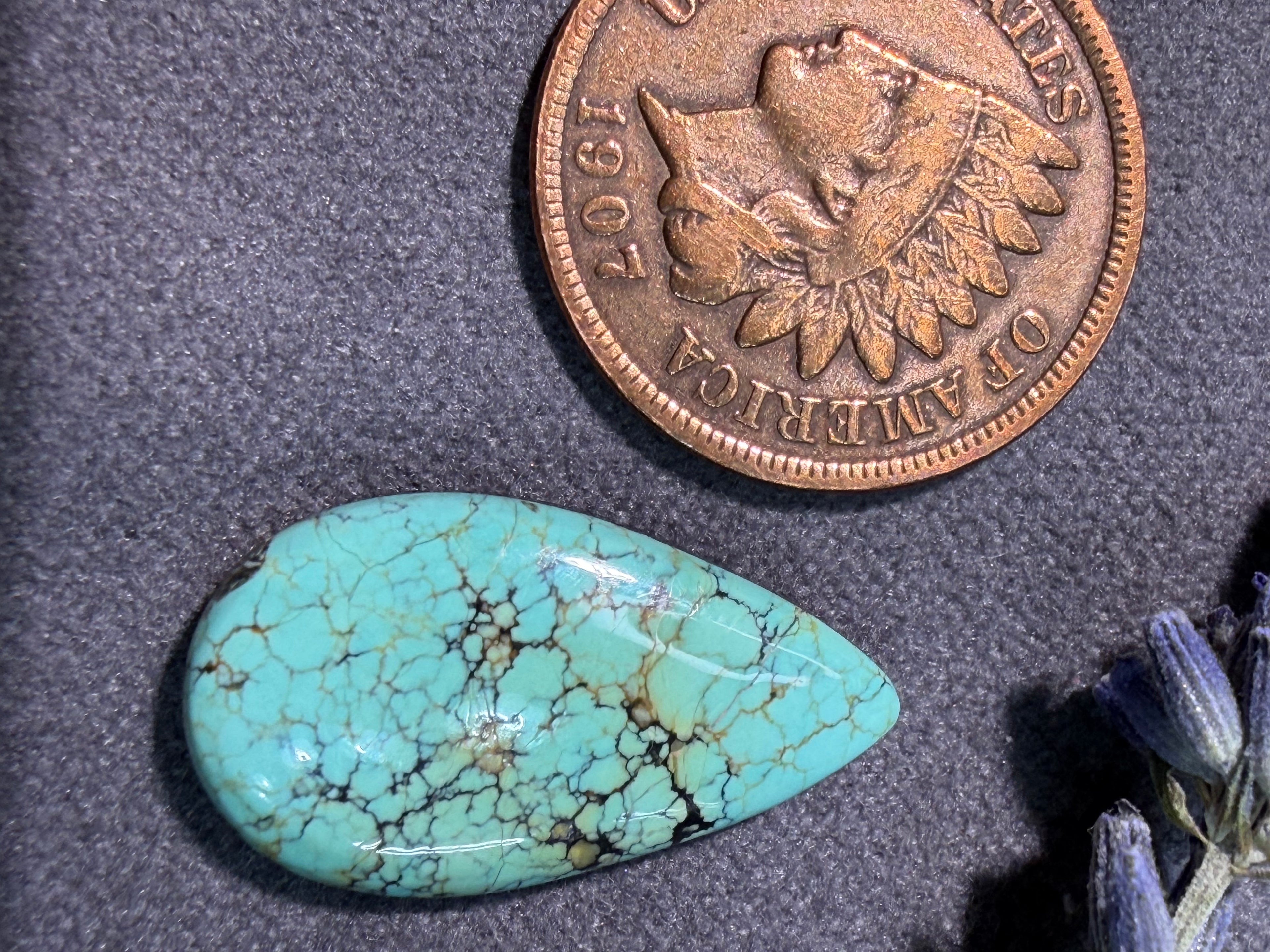 Sky Blue Natural BlackJack Turquoise Cabochon! On Sale!