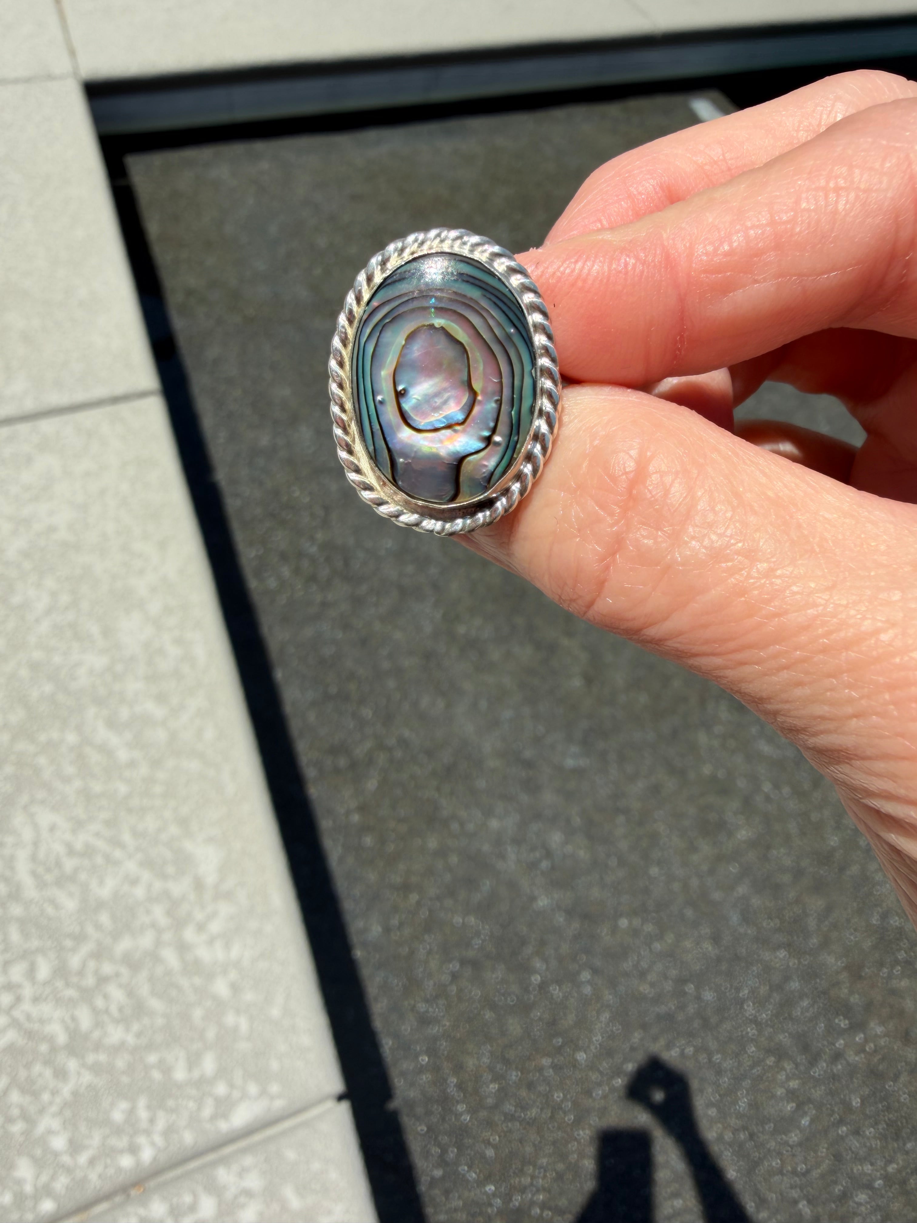 "NEW" Just added to the site! Abalone Shell Ring!!