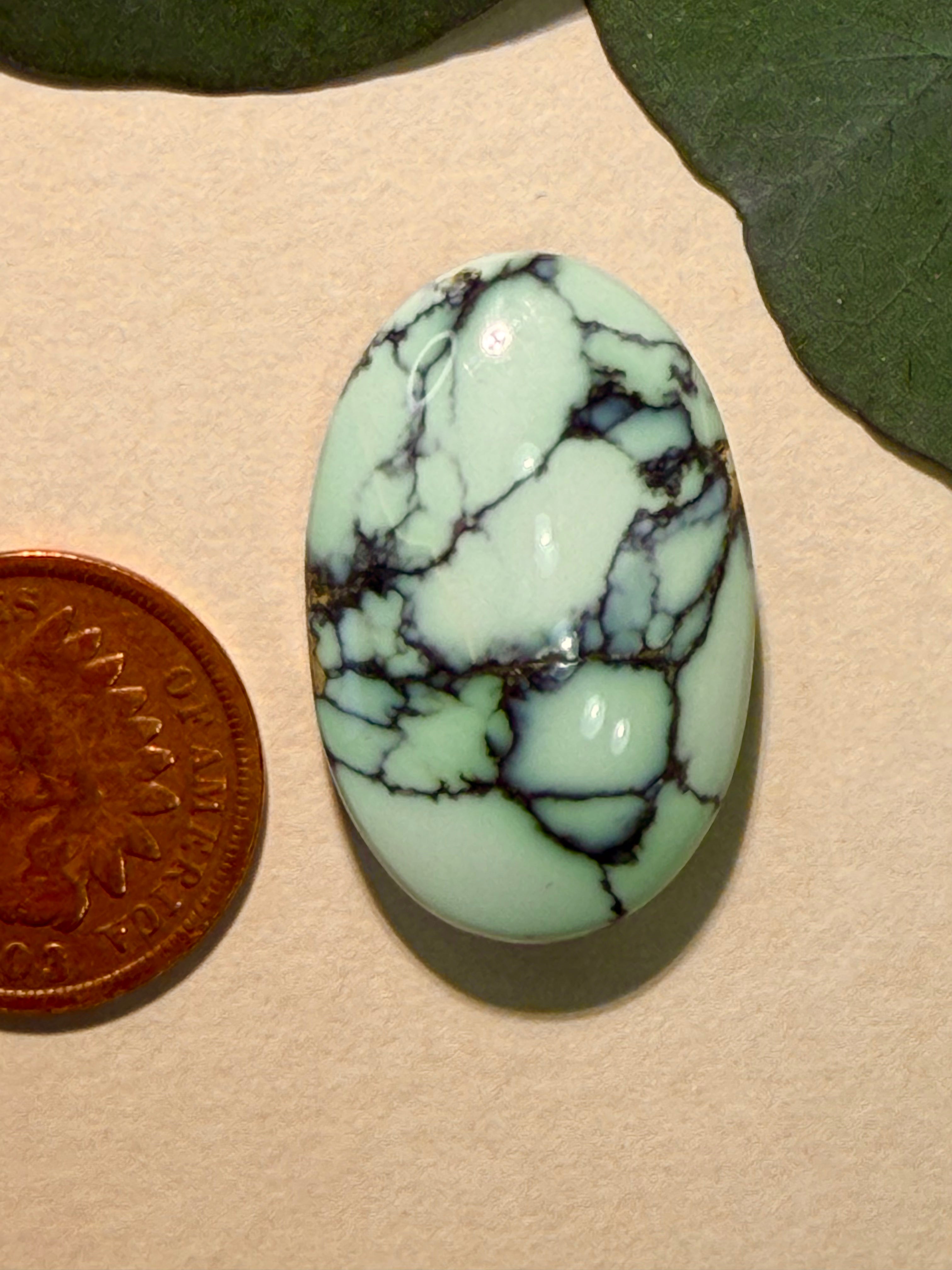 Stunning Prince Variscite Cabochon from Mineral County, Nevada.