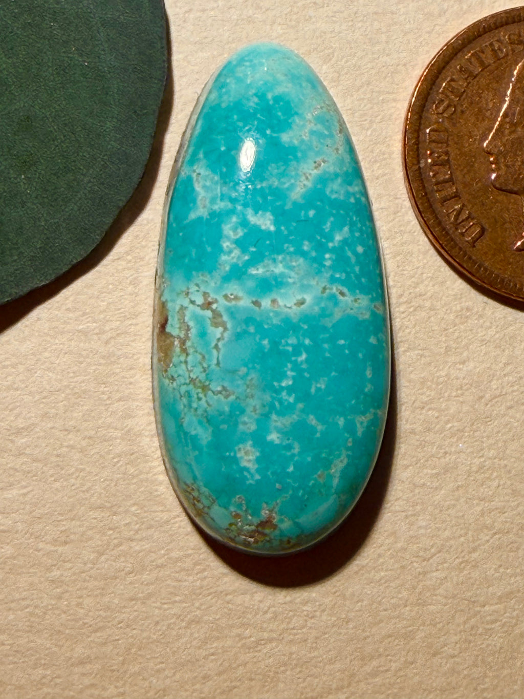 Natural Blue Diamond Turquoise Cabochon! On Sale! (Natural and Backed)