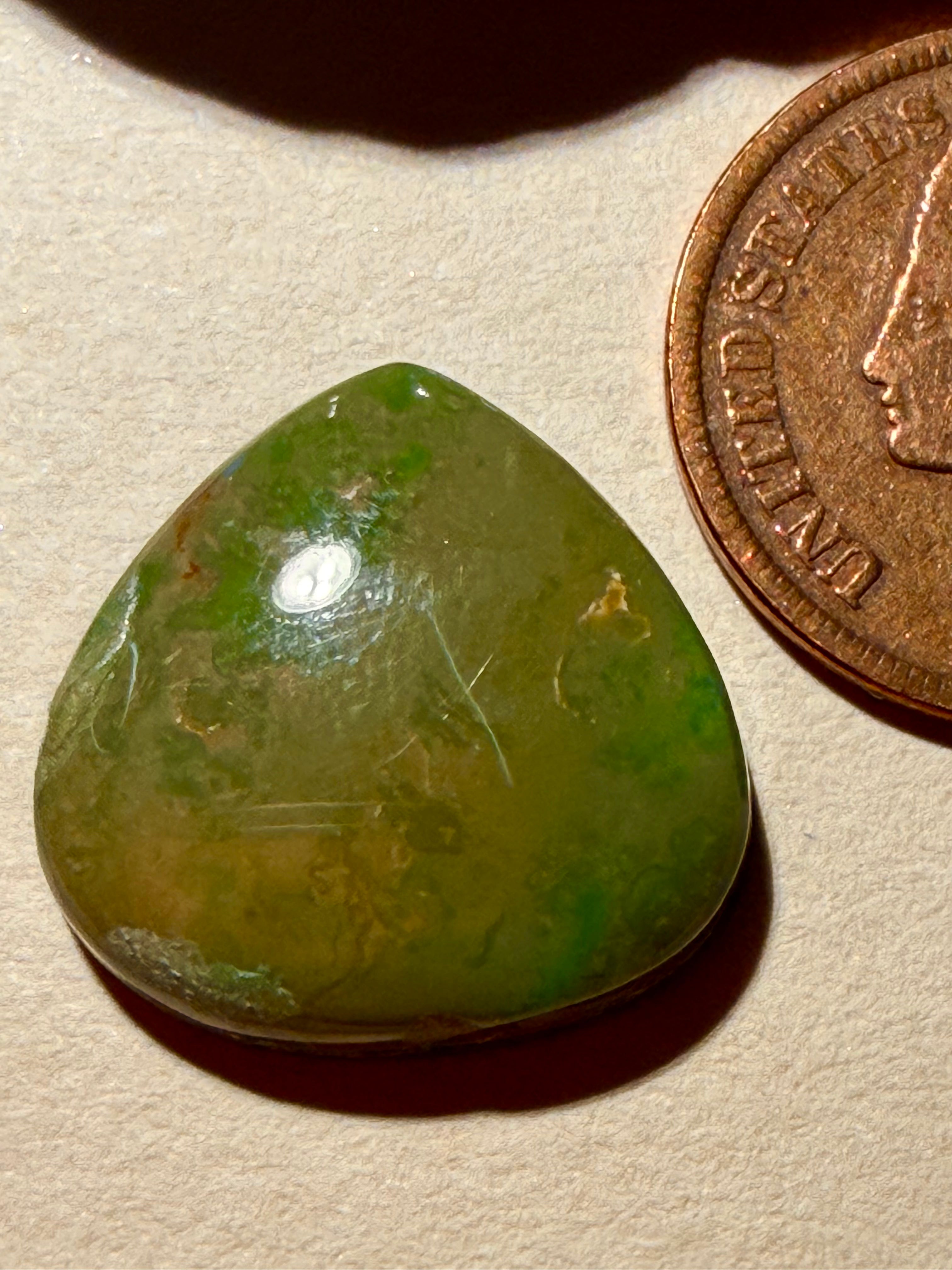 Olive Green Royston Turquoise Cabochon! On Sale!