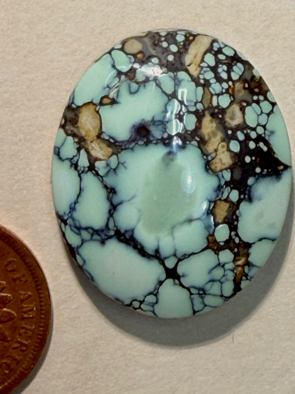 Stunning 35.37 cts of Prince Variscite Cabochon from Mineral County, Nevada.