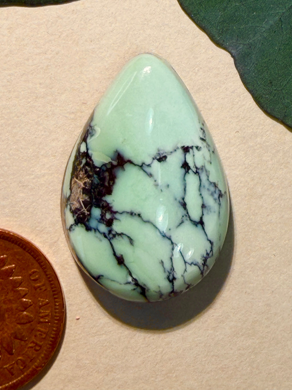 Gorgeous Chunky Teardrop - Prince Variscite Cabochon from NV