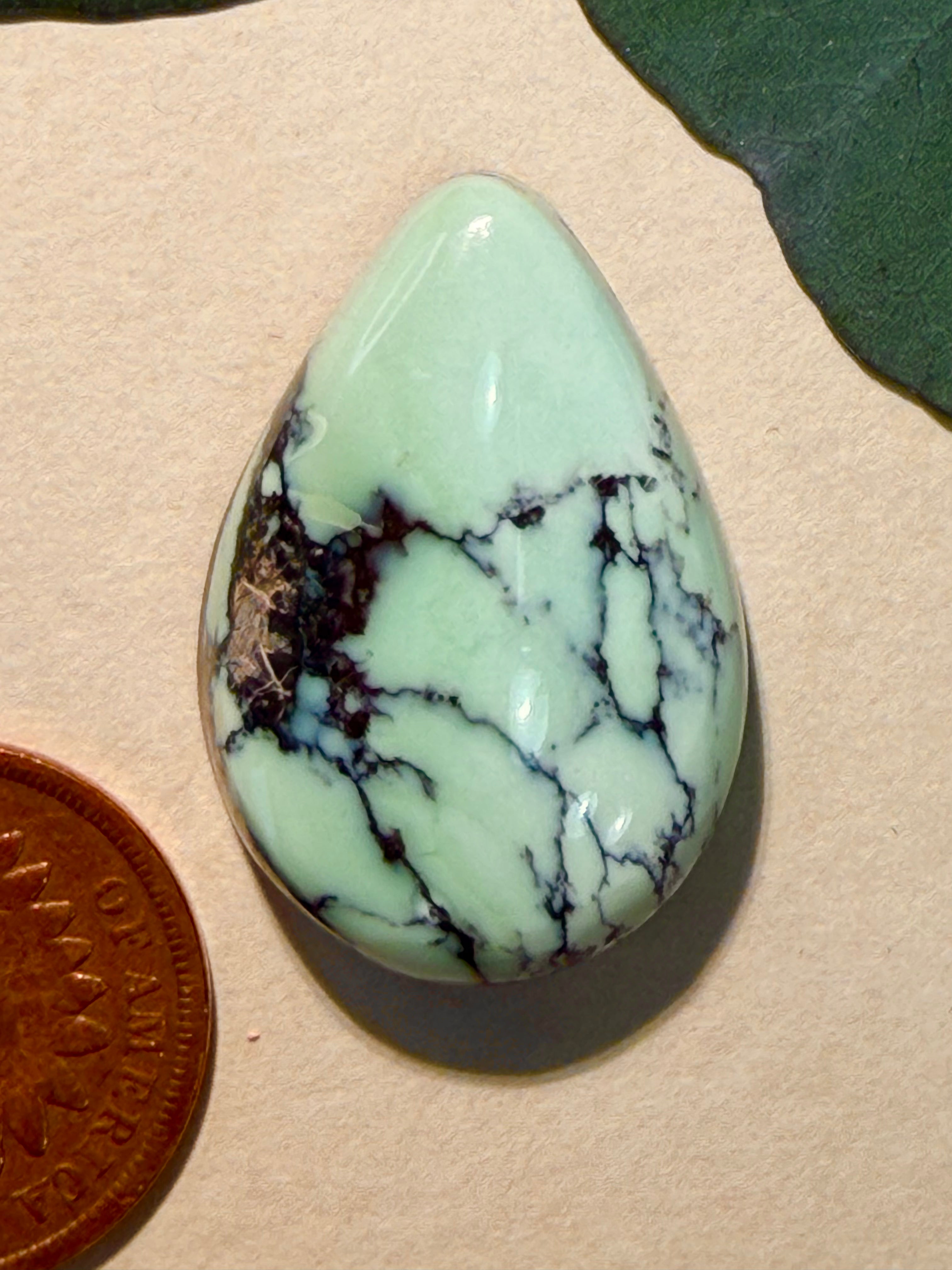 Gorgeous Chunky Teardrop - Prince Variscite Cabochon from NV