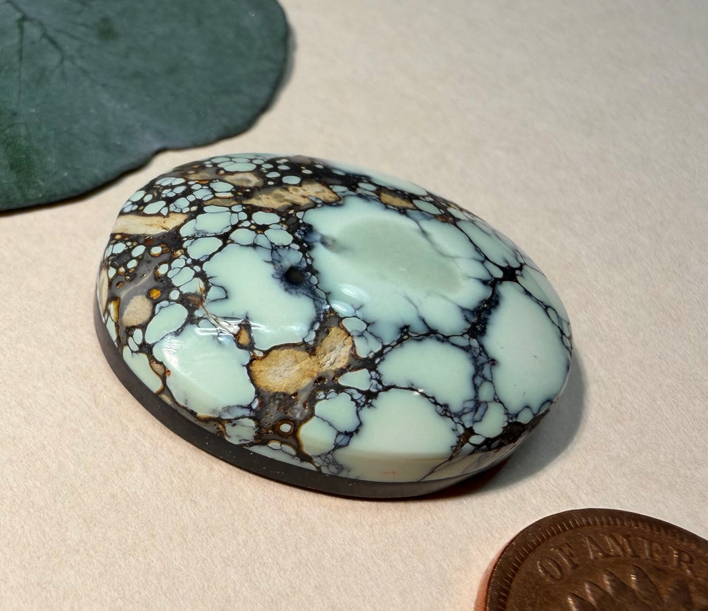 Stunning 35.37 cts of Prince Variscite Cabochon from Mineral County, Nevada.