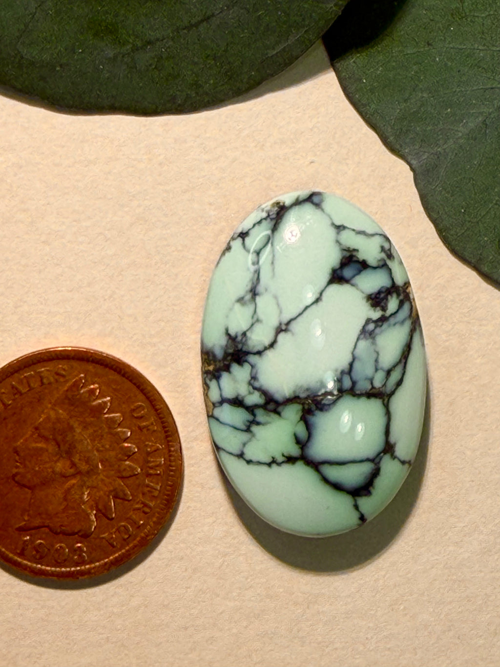 Stunning Prince Variscite Cabochon from Mineral County, Nevada.