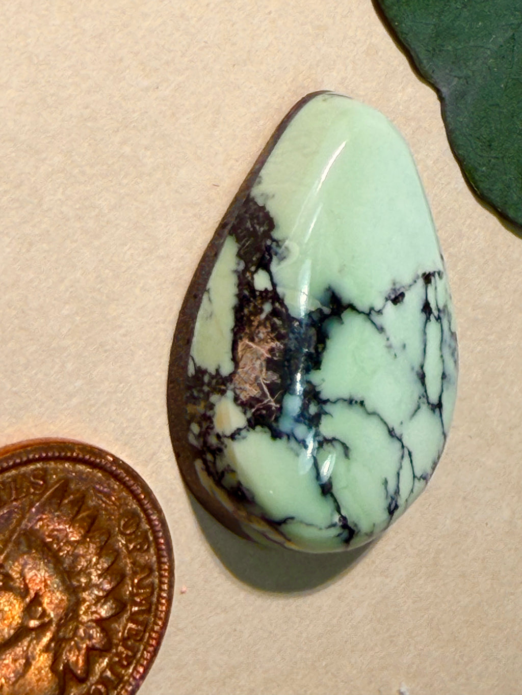 Gorgeous Chunky Teardrop - Prince Variscite Cabochon from NV