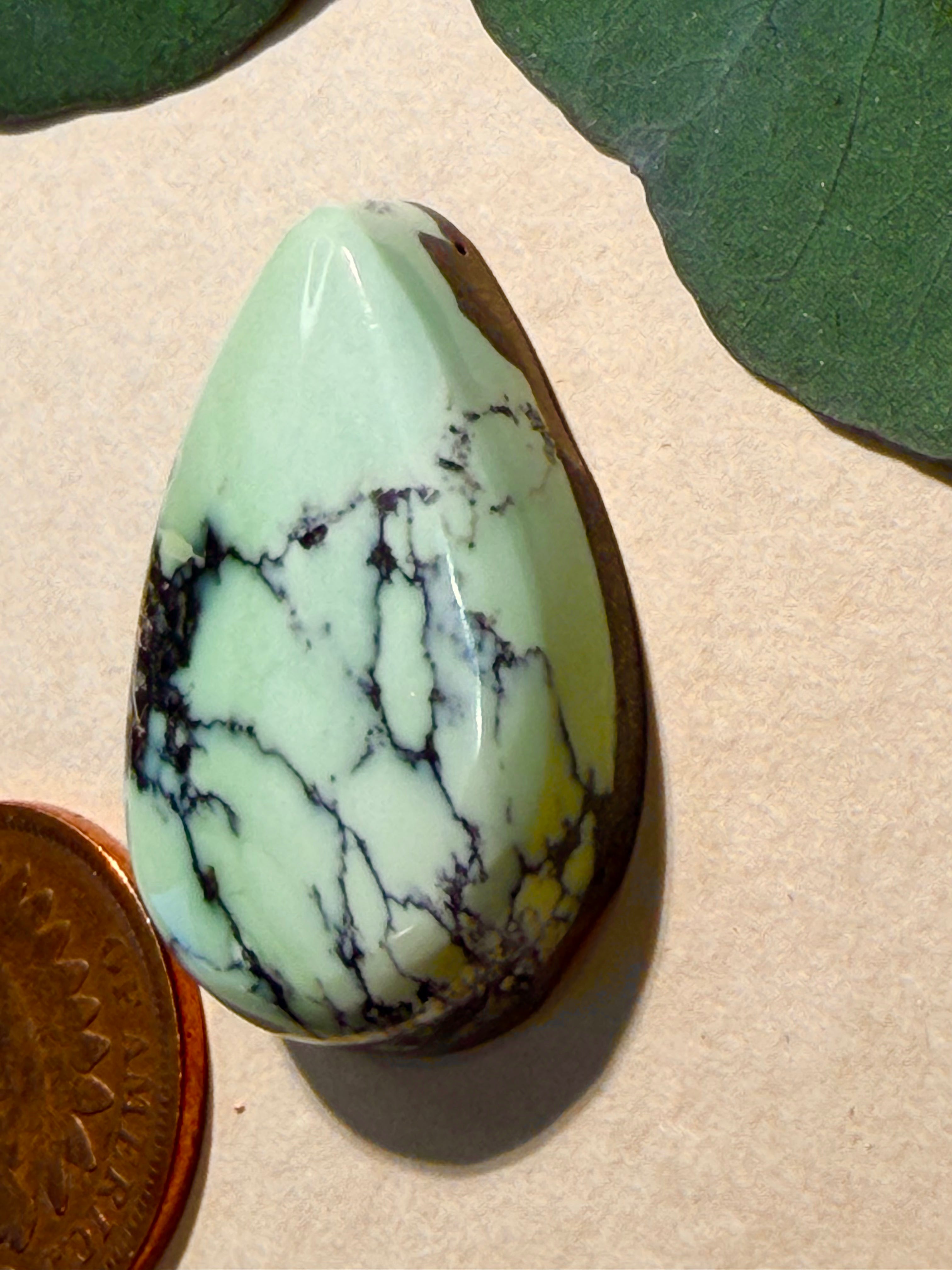 Gorgeous Chunky Teardrop - Prince Variscite Cabochon from NV