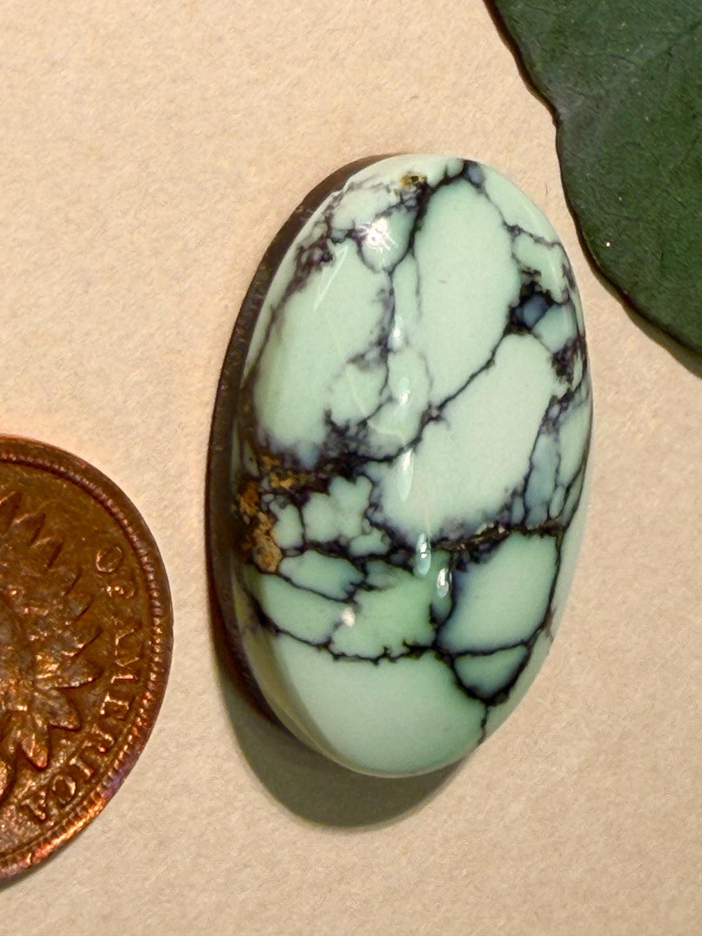 Stunning Prince Variscite Cabochon from Mineral County, Nevada.