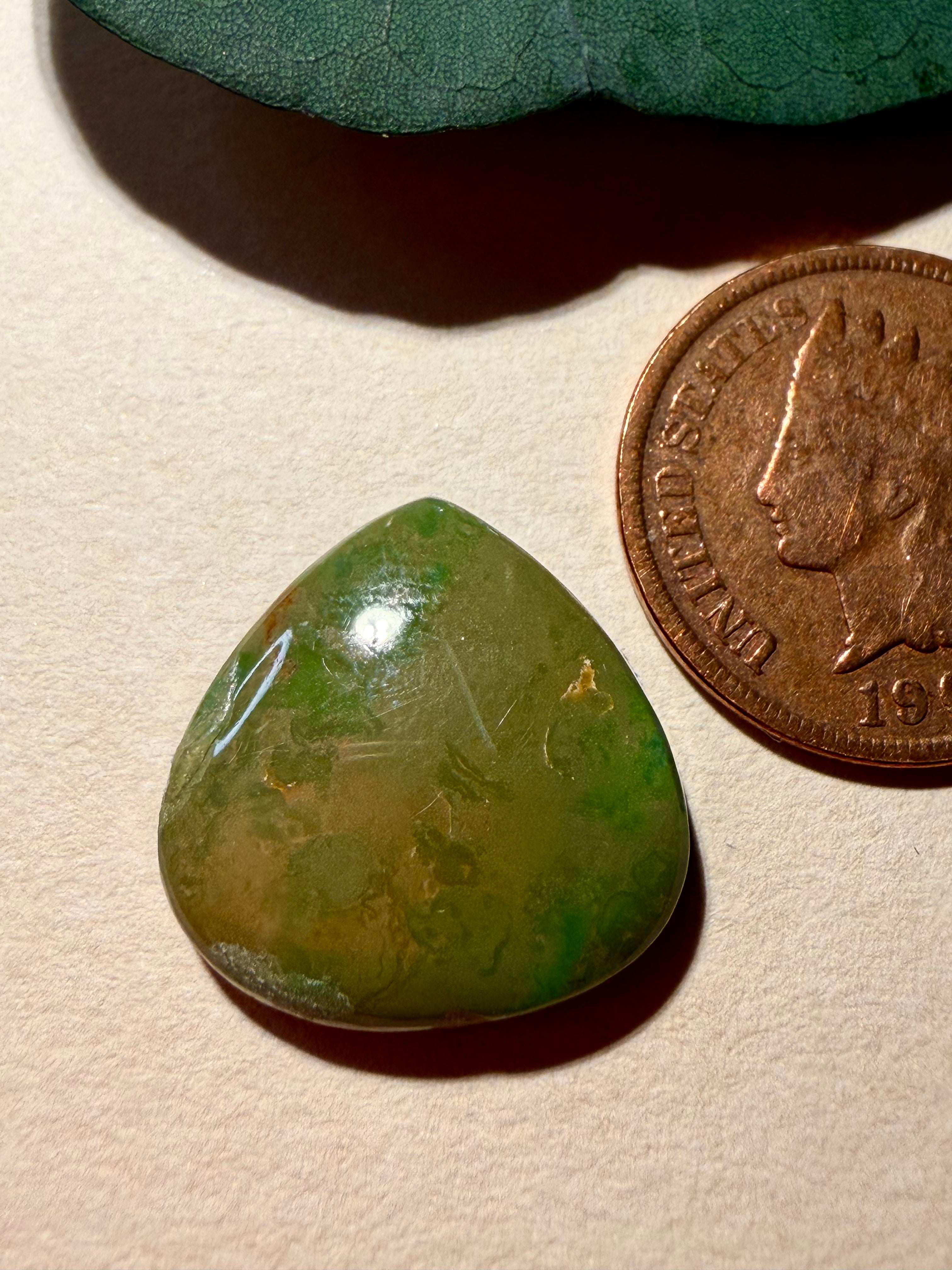 Olive Green Royston Turquoise Cabochon! On Sale!