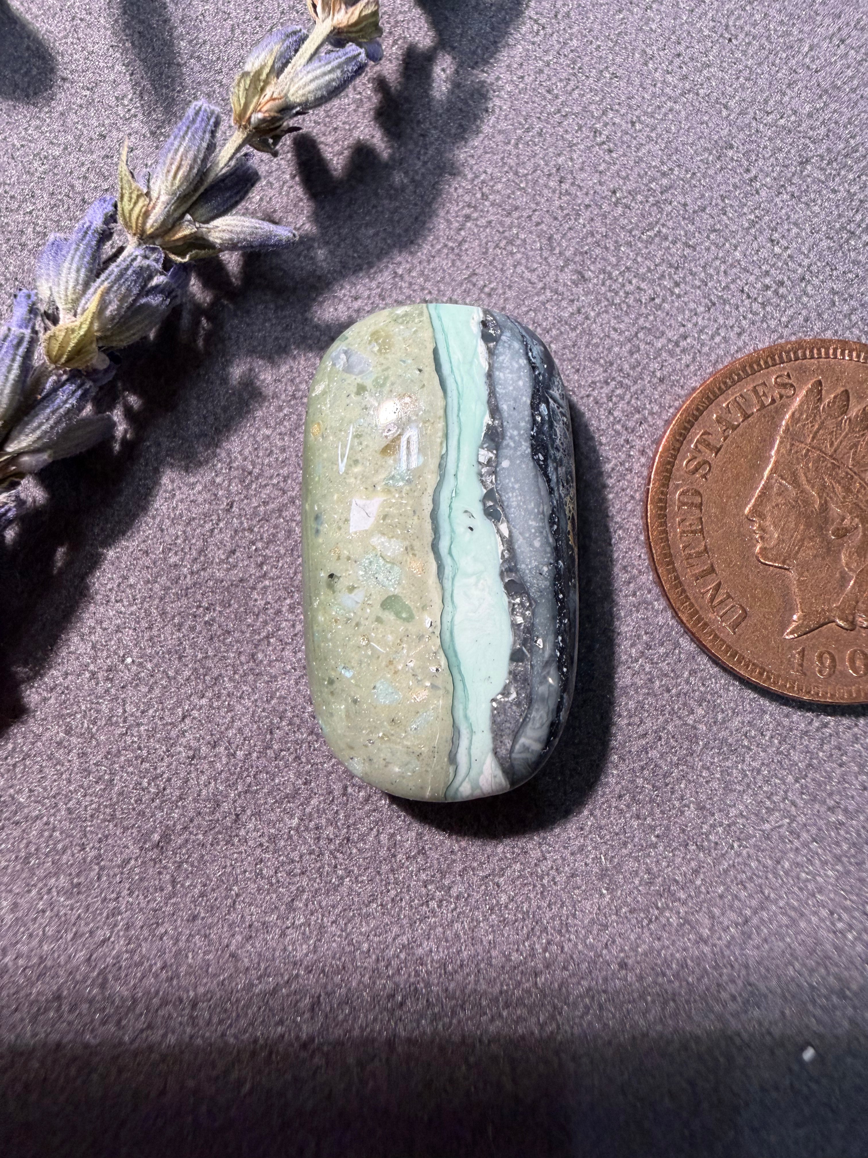 Magical Mystic Sage Variscite Cabochon