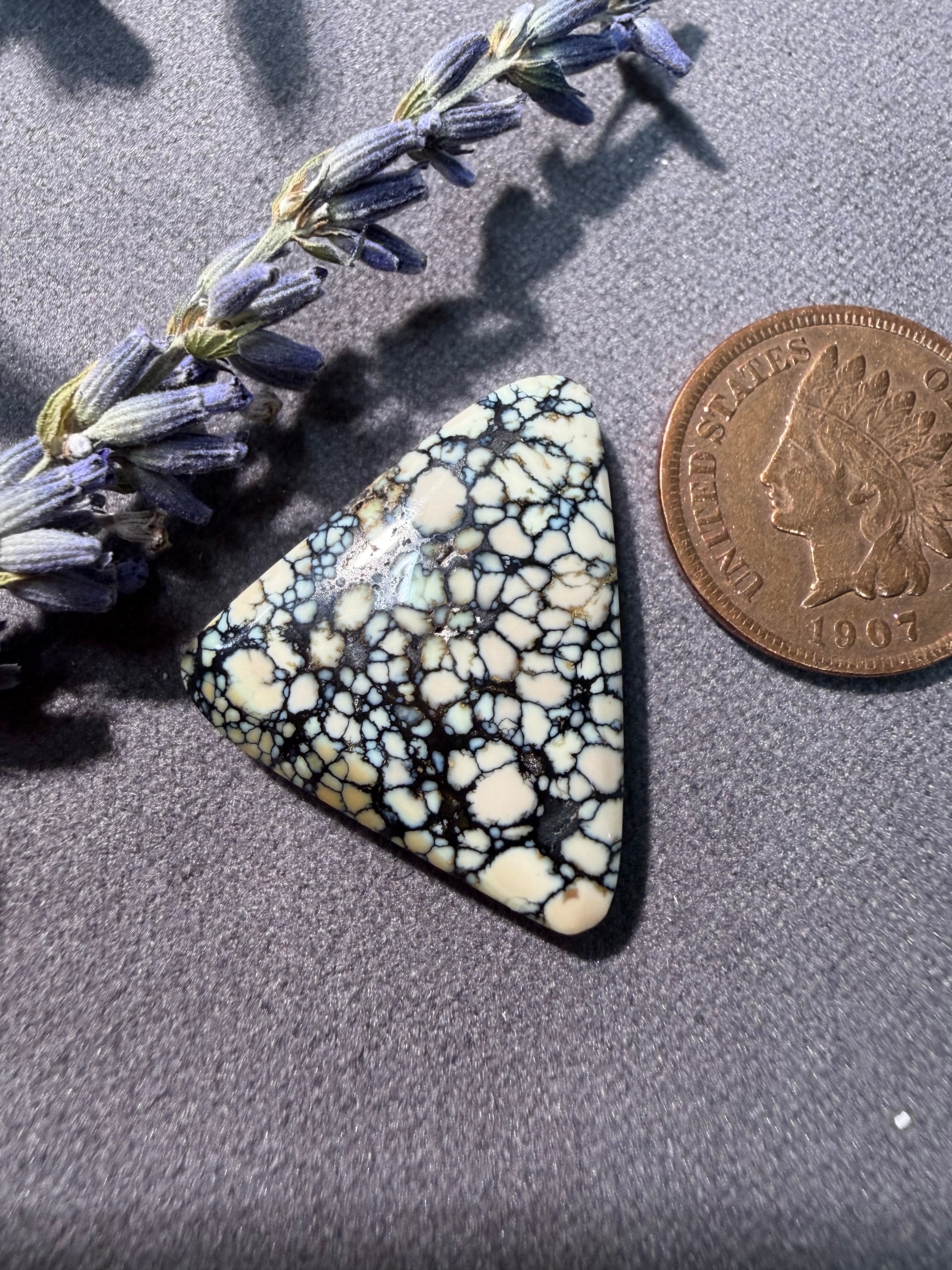 Colina Verde Variscite Triangular Cabochon!! Look at that Matrix!