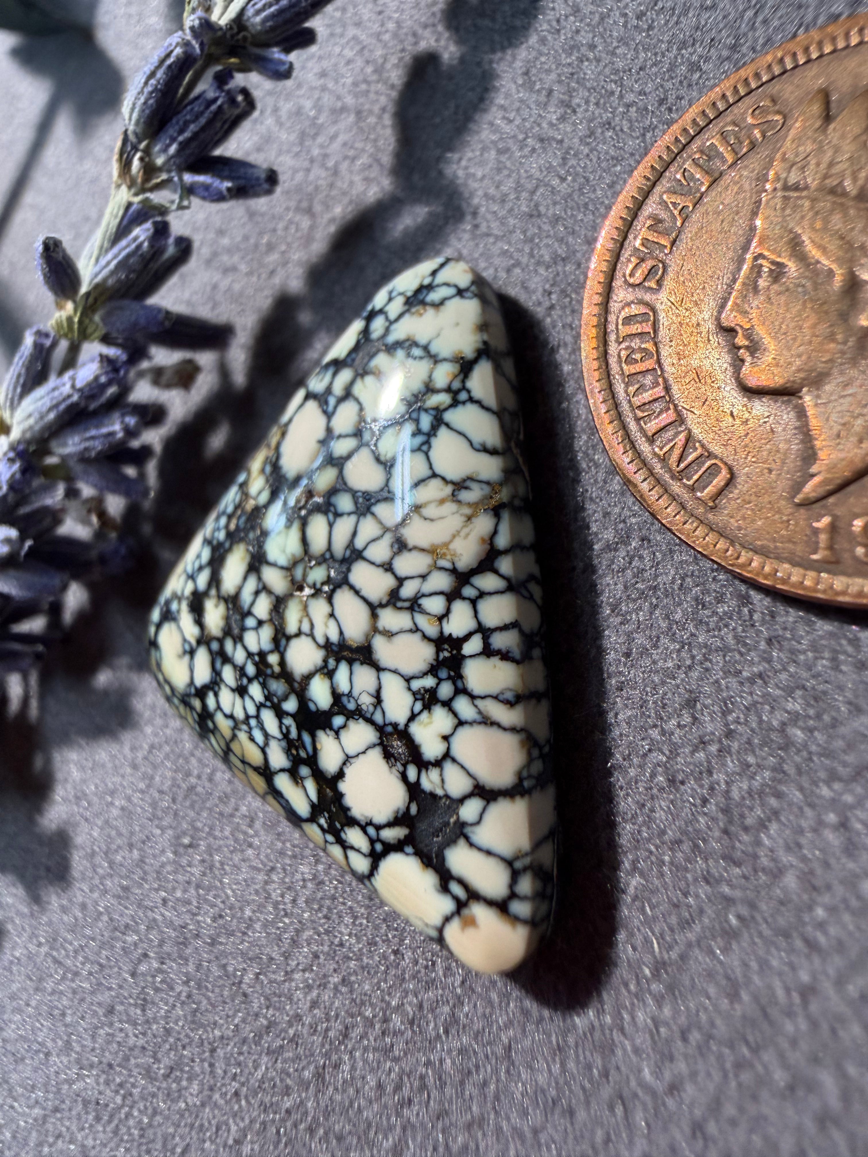 Colina Verde Variscite Triangular Cabochon!! Look at that Matrix!