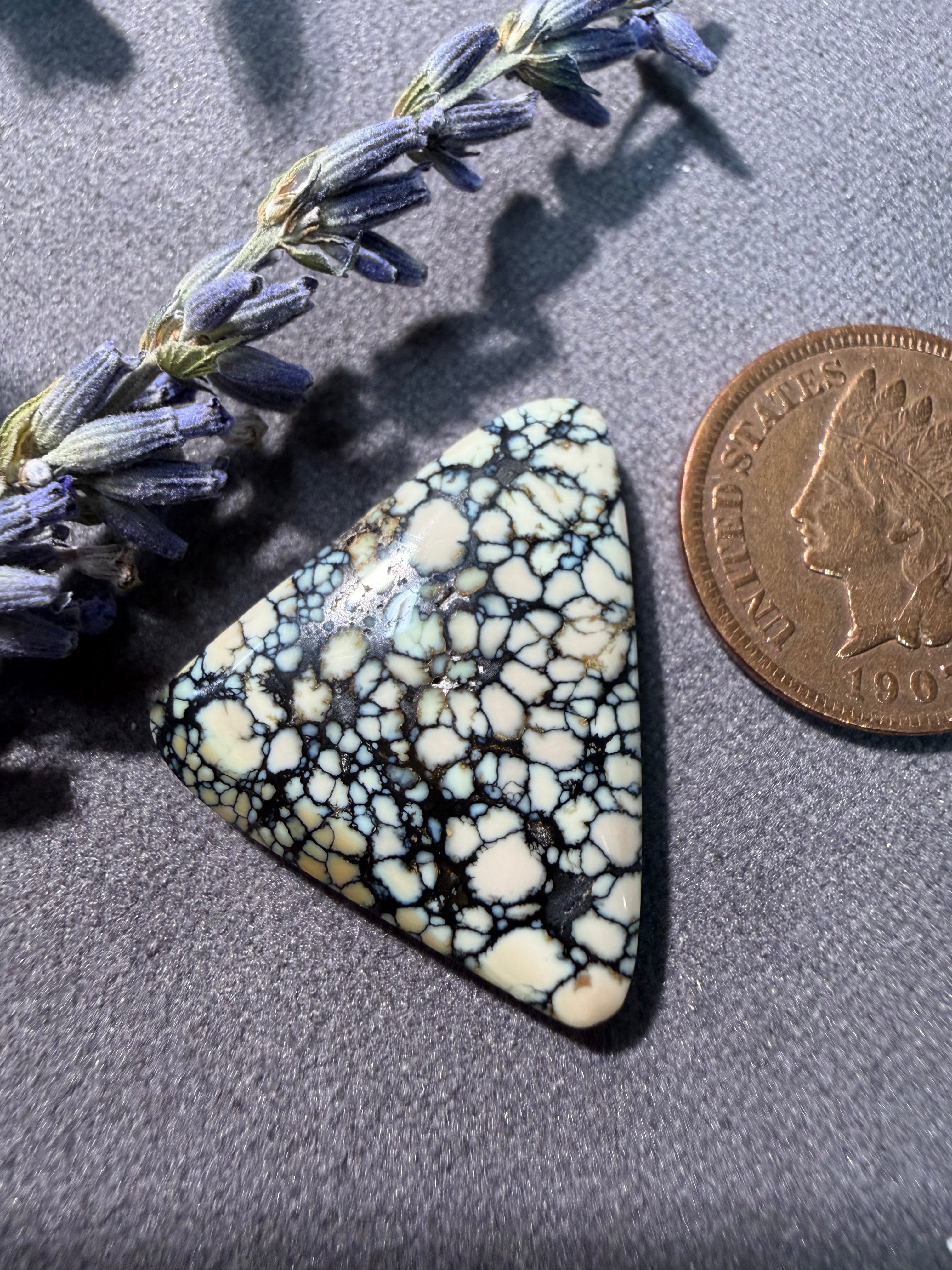 Colina Verde Variscite Triangular Cabochon!! Look at that Matrix!