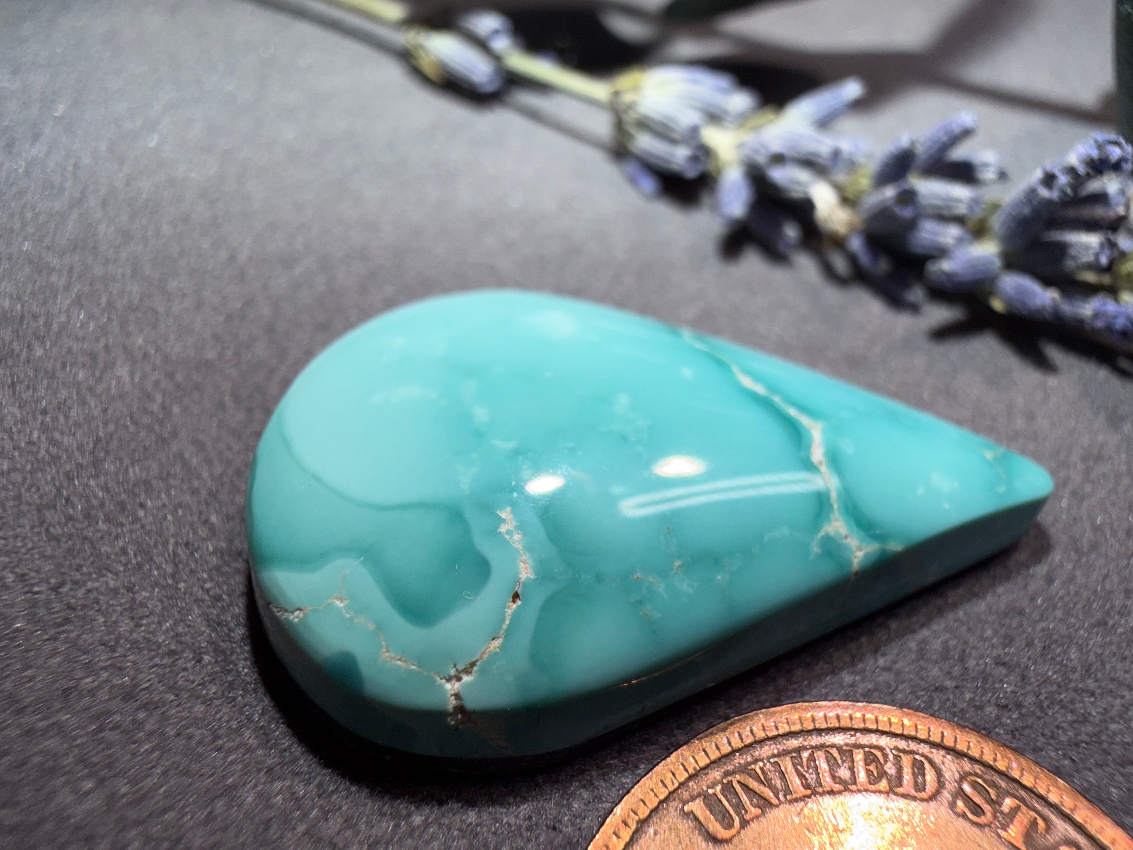 Tear Drop Fox Turquoise Cabochon!! This is the one!!