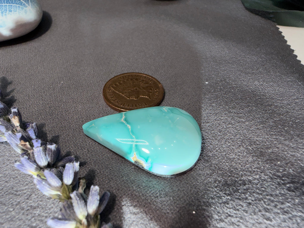 Tear Drop Fox Turquoise Cabochon!! This is the one!!